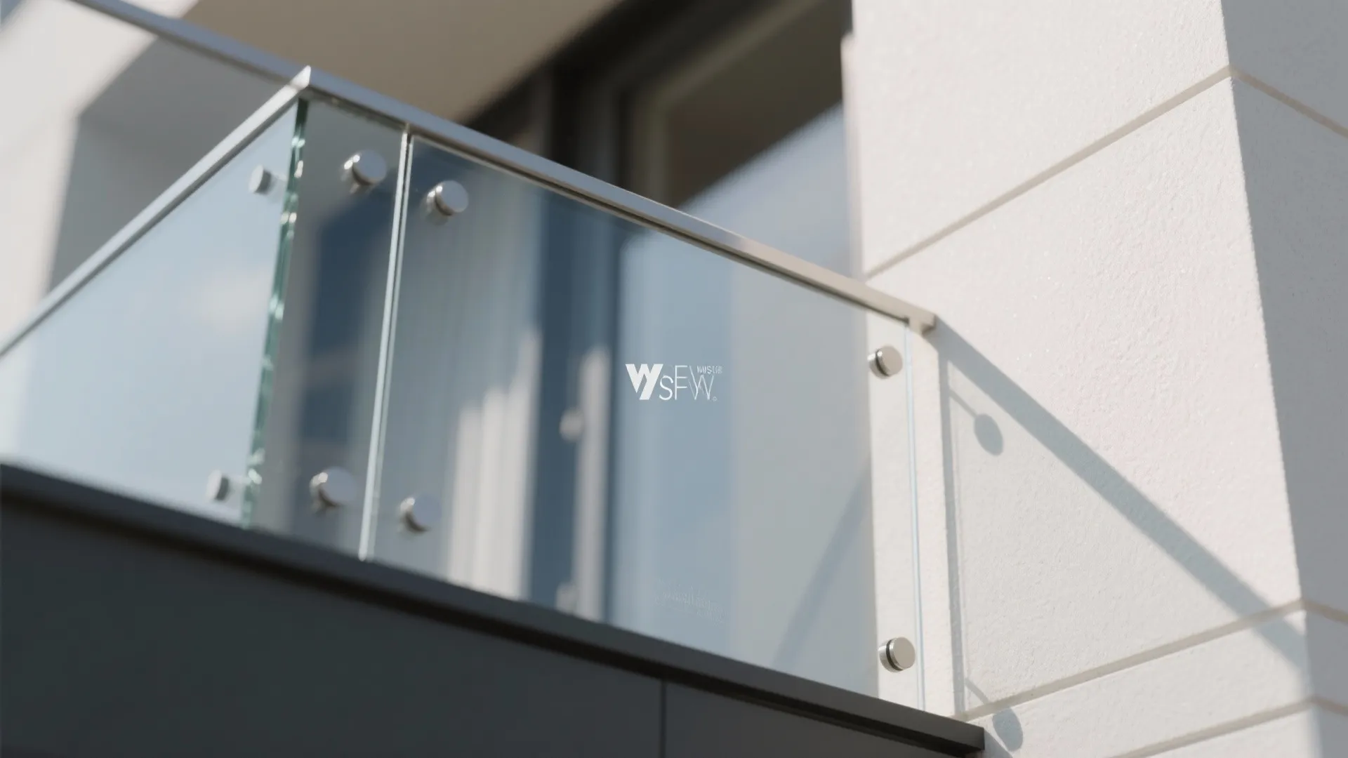 Glass balustrade and reflective backsplash for more light