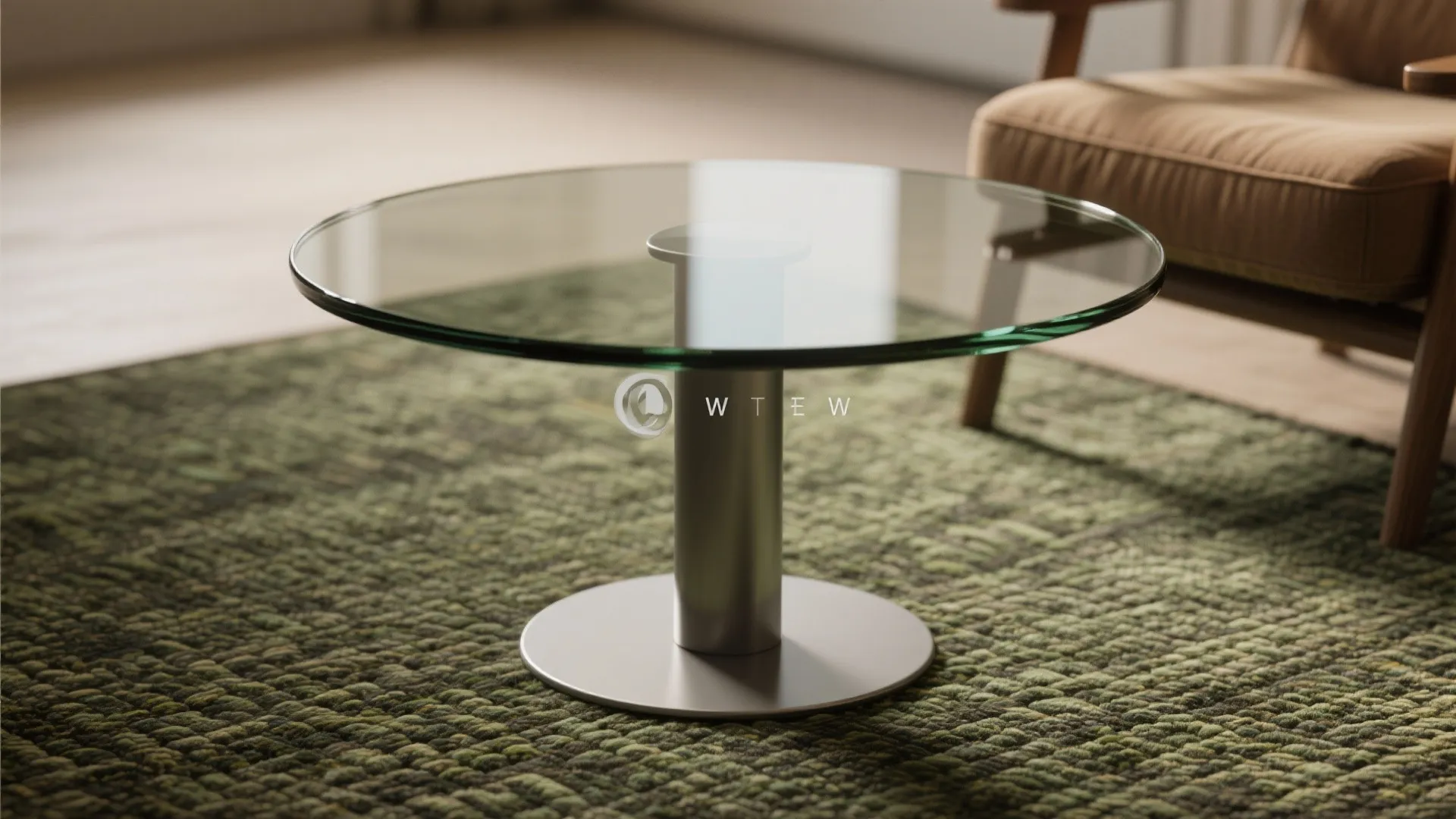 5. Slim pedestal or round glass for visual lightness