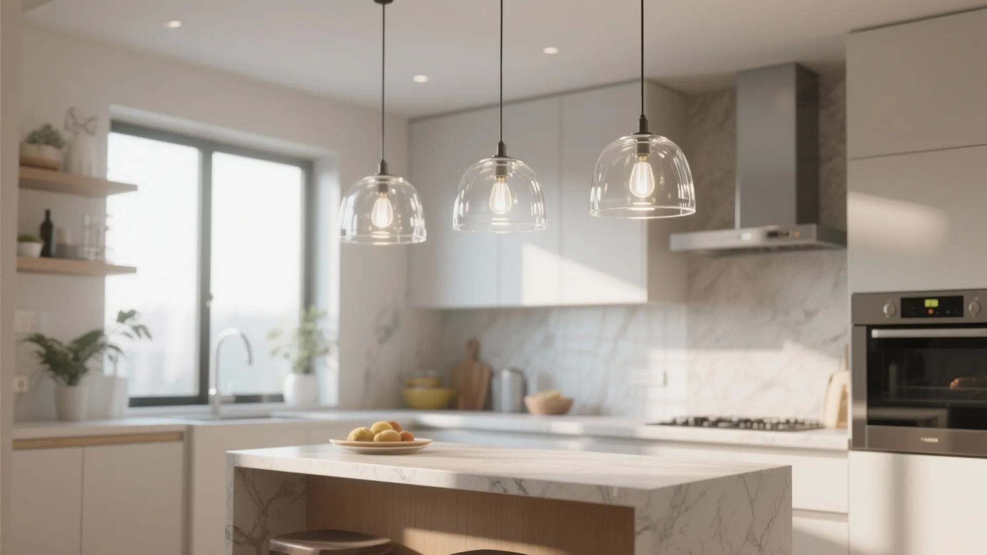 6. Glass Pendant Lighting