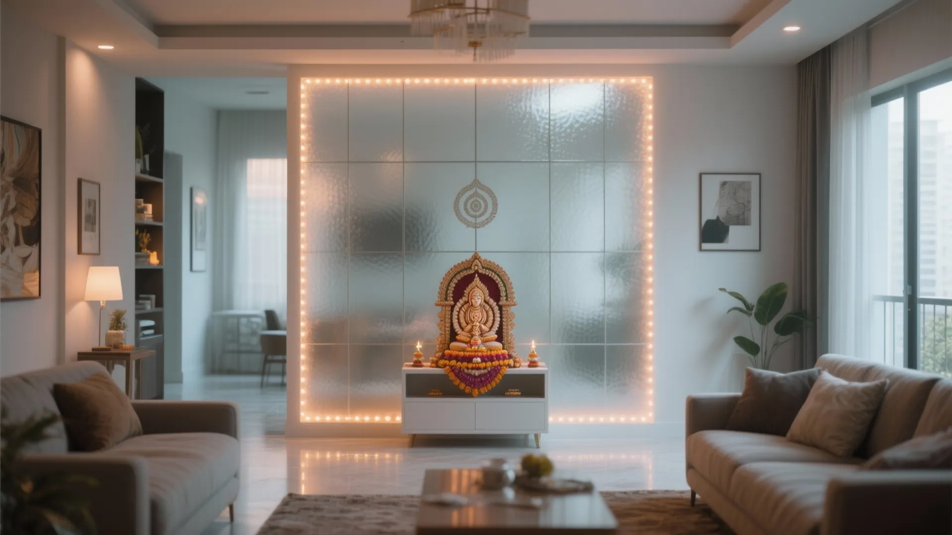 Glass Panel Backdrop for Illumination