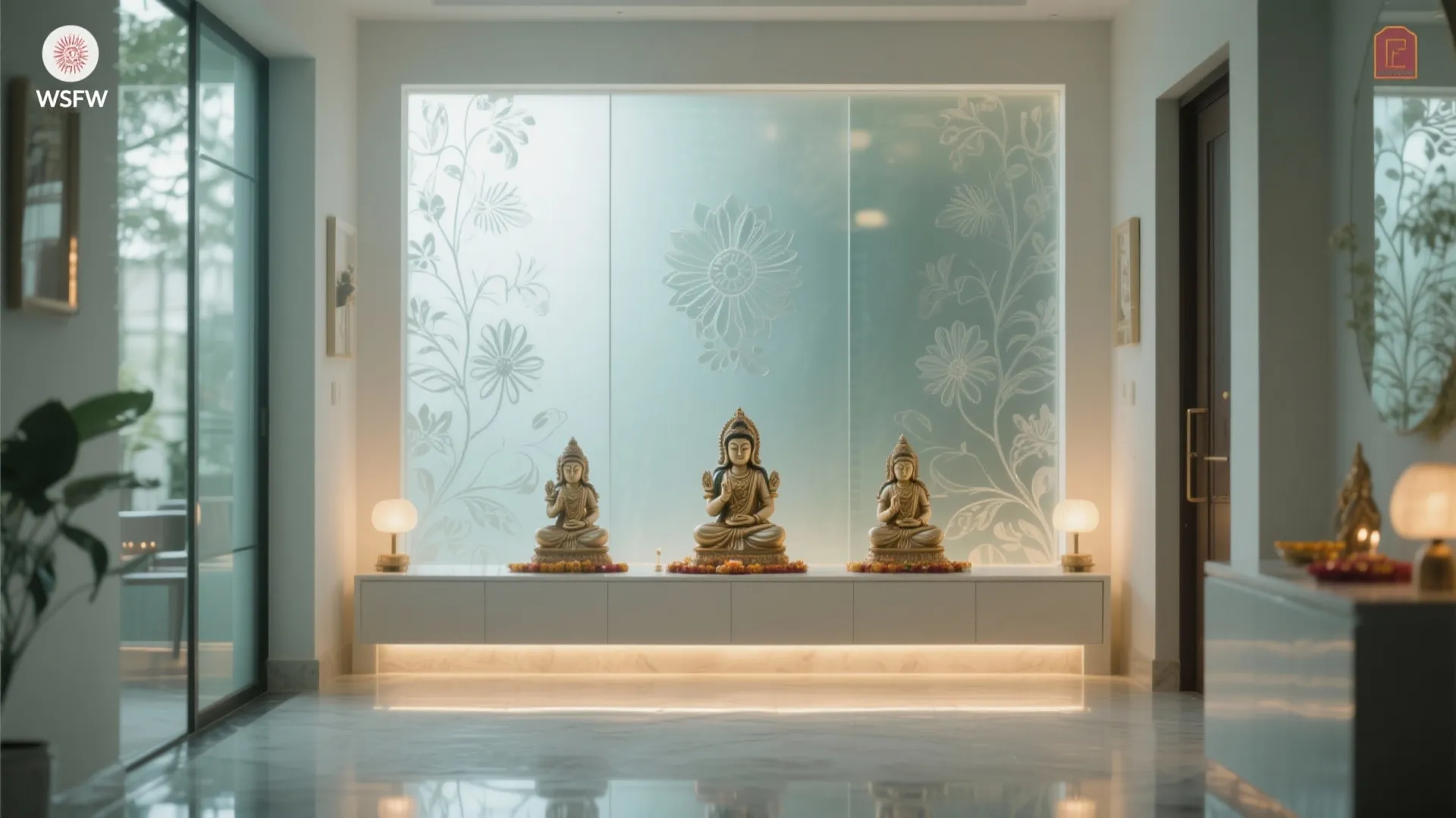 Glass Backdrop for a Contemporary Touch