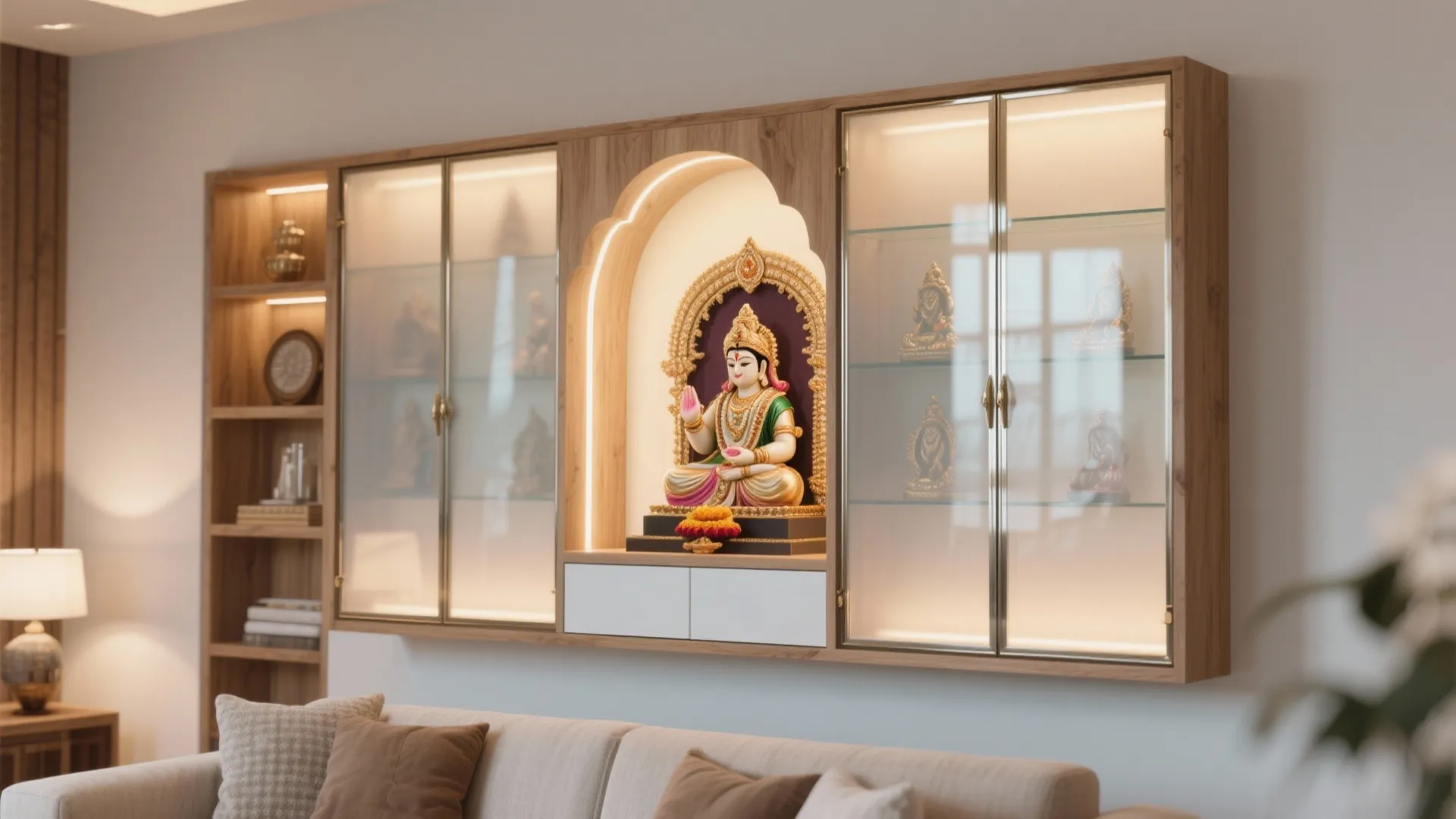 Glass-Fronted Wall Niche