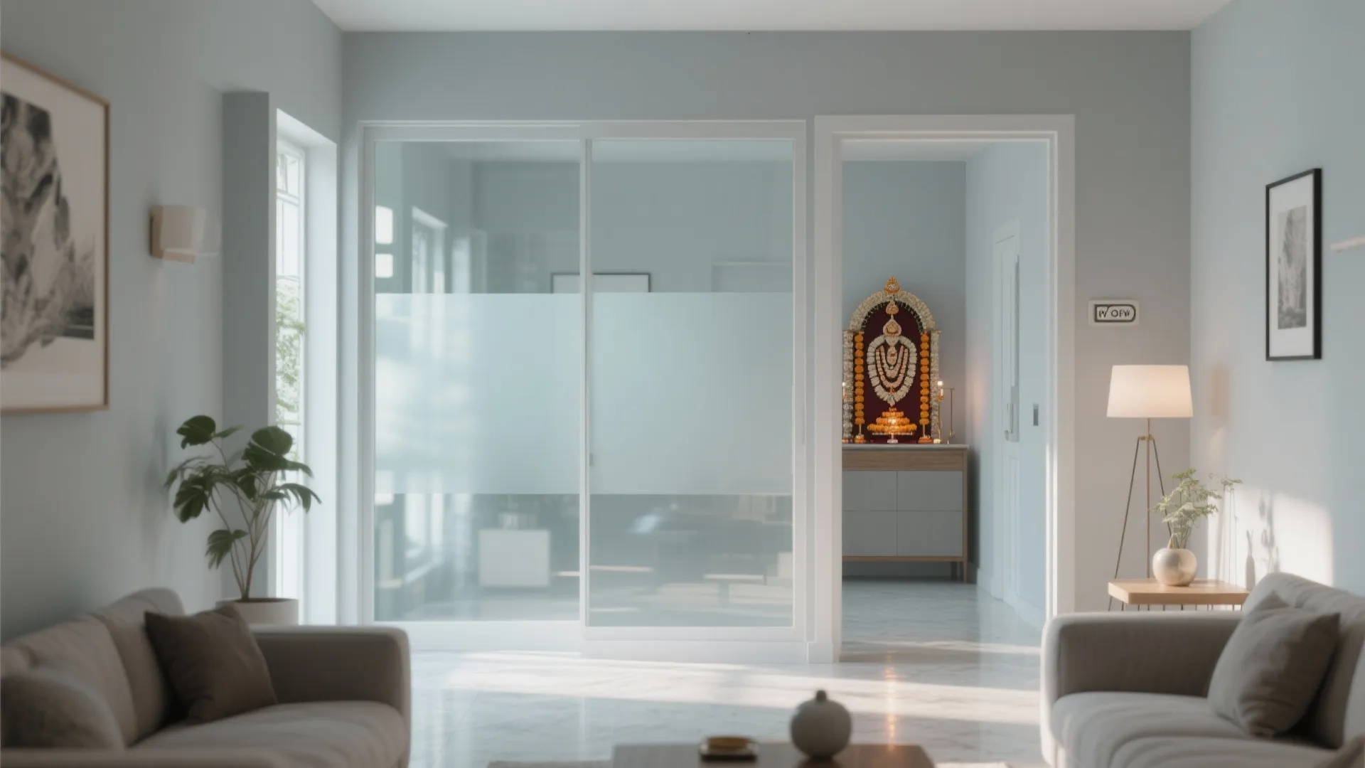 Glass Panel Partition