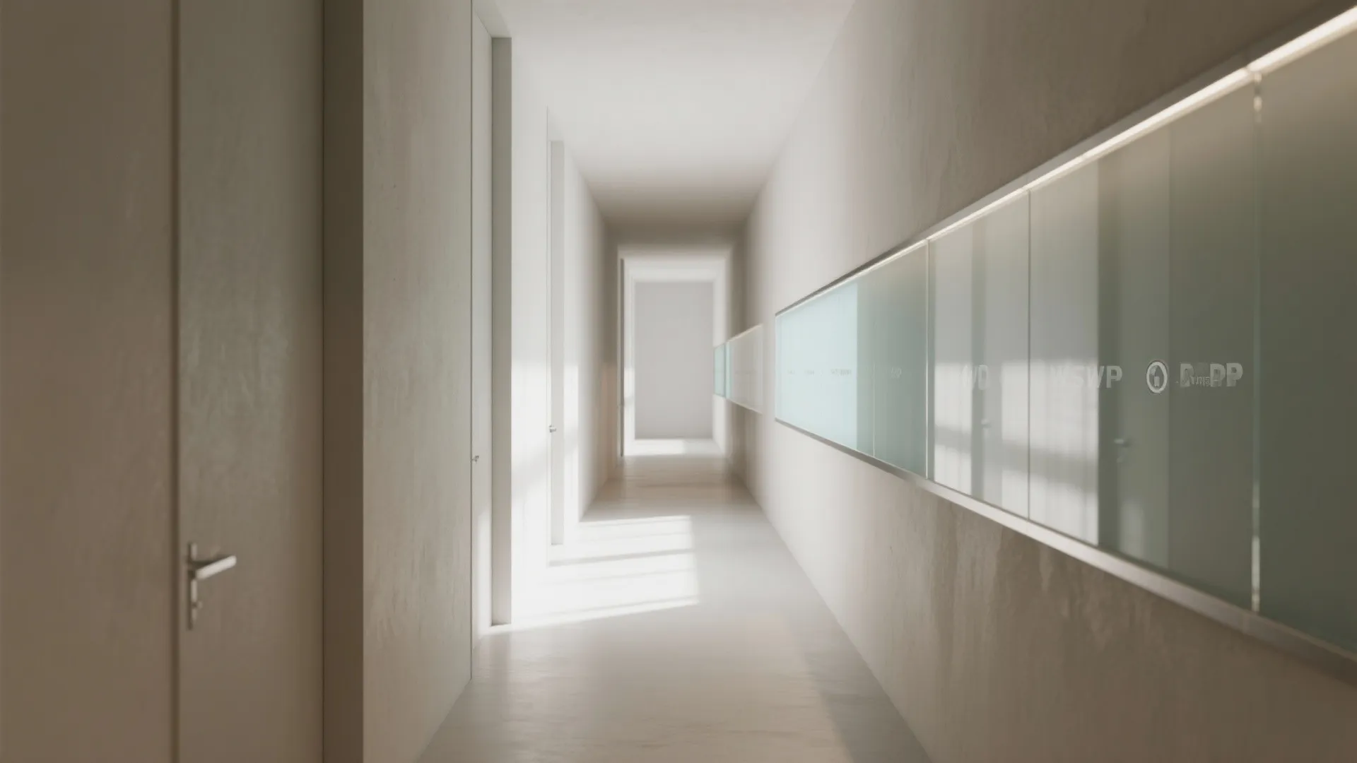 Glass-Backed POP Wall for Airy Light