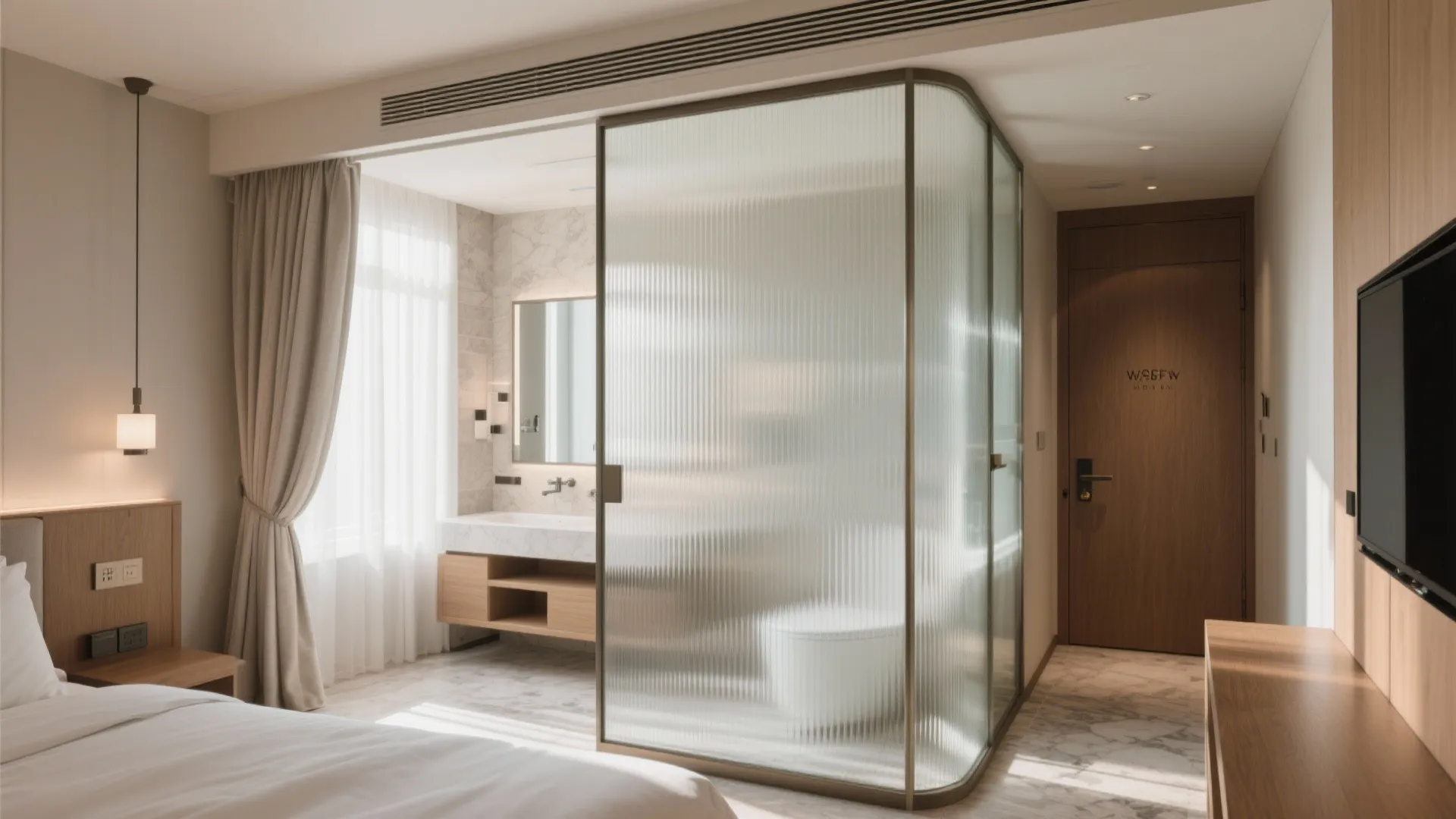 Glass Partitions With Layered Privacy