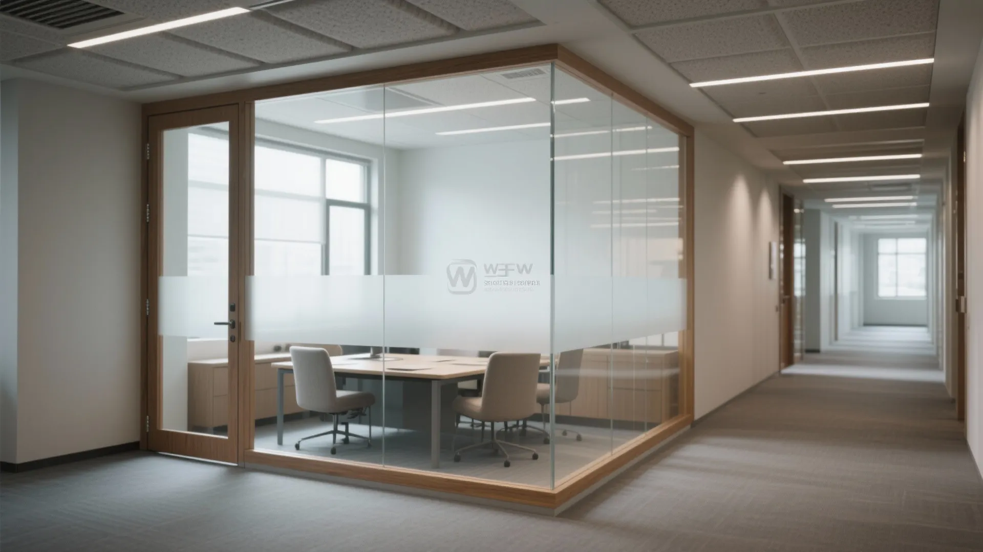 Glass fronts with privacy control