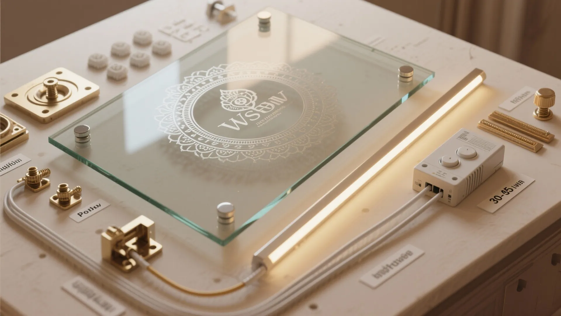 Back-Painted Glass with Subtle Etching