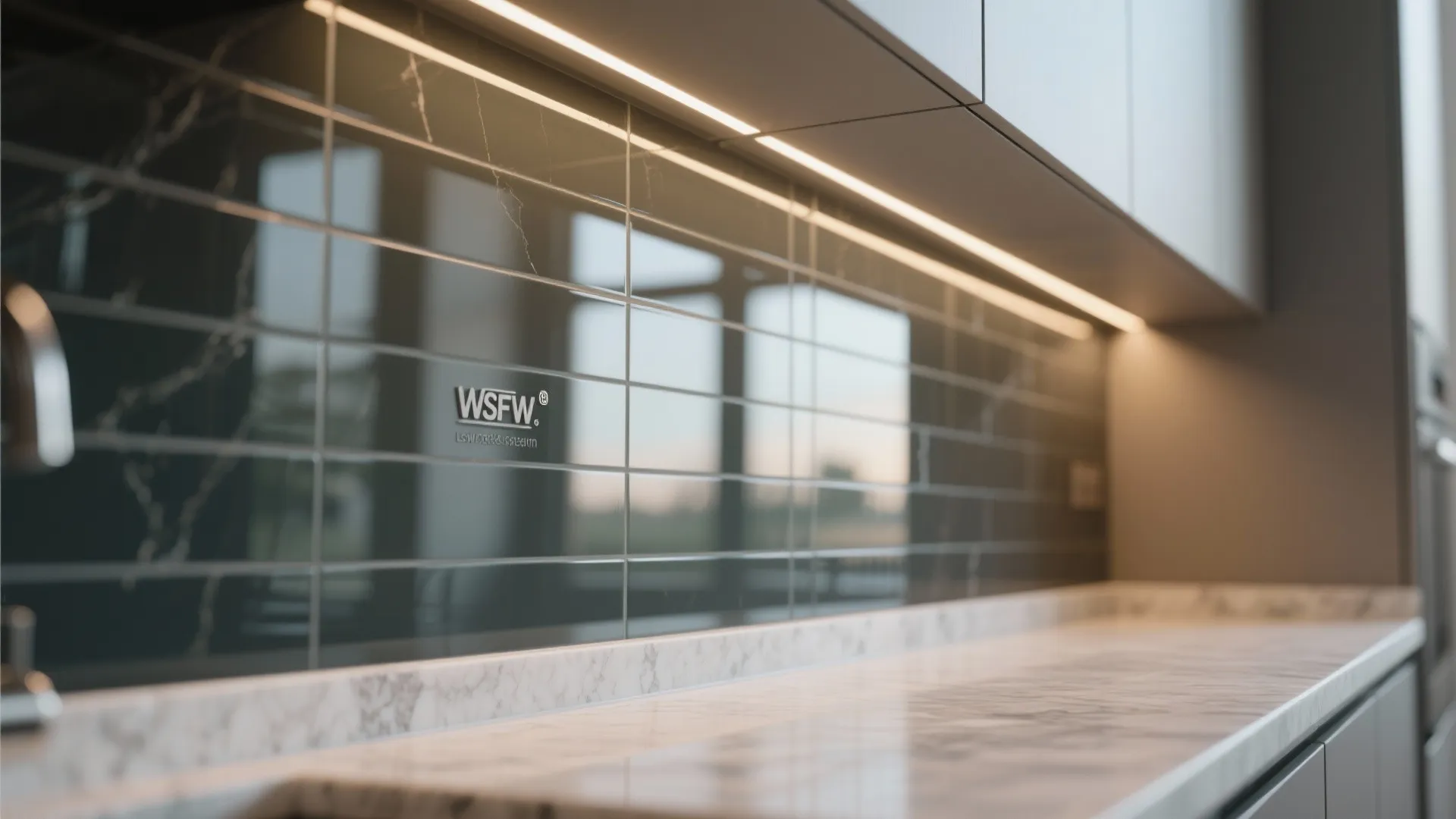 Glass Backsplash for Light and Depth