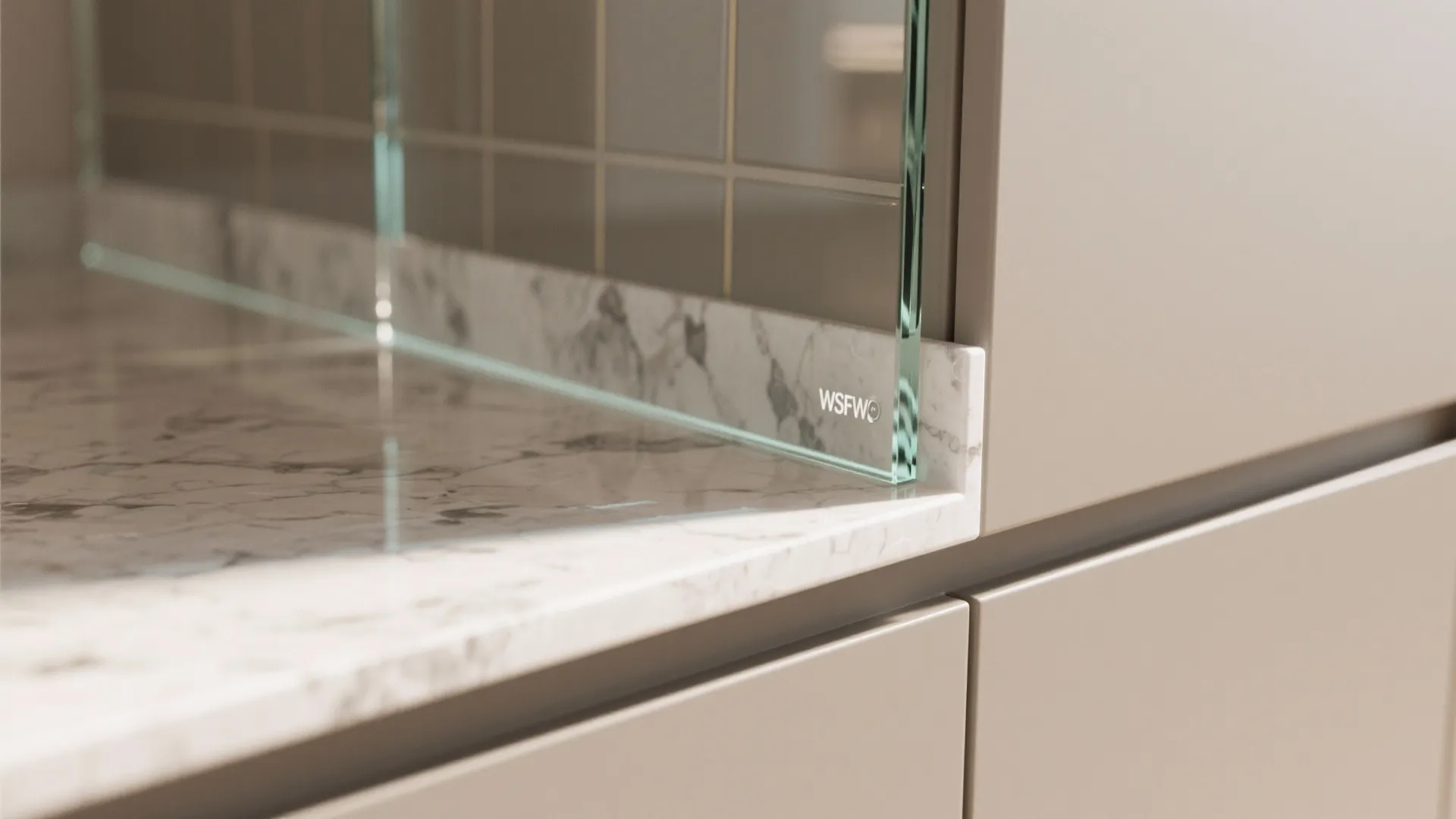 Glass Backsplash for Airy, Easy-to-Clean Vibes