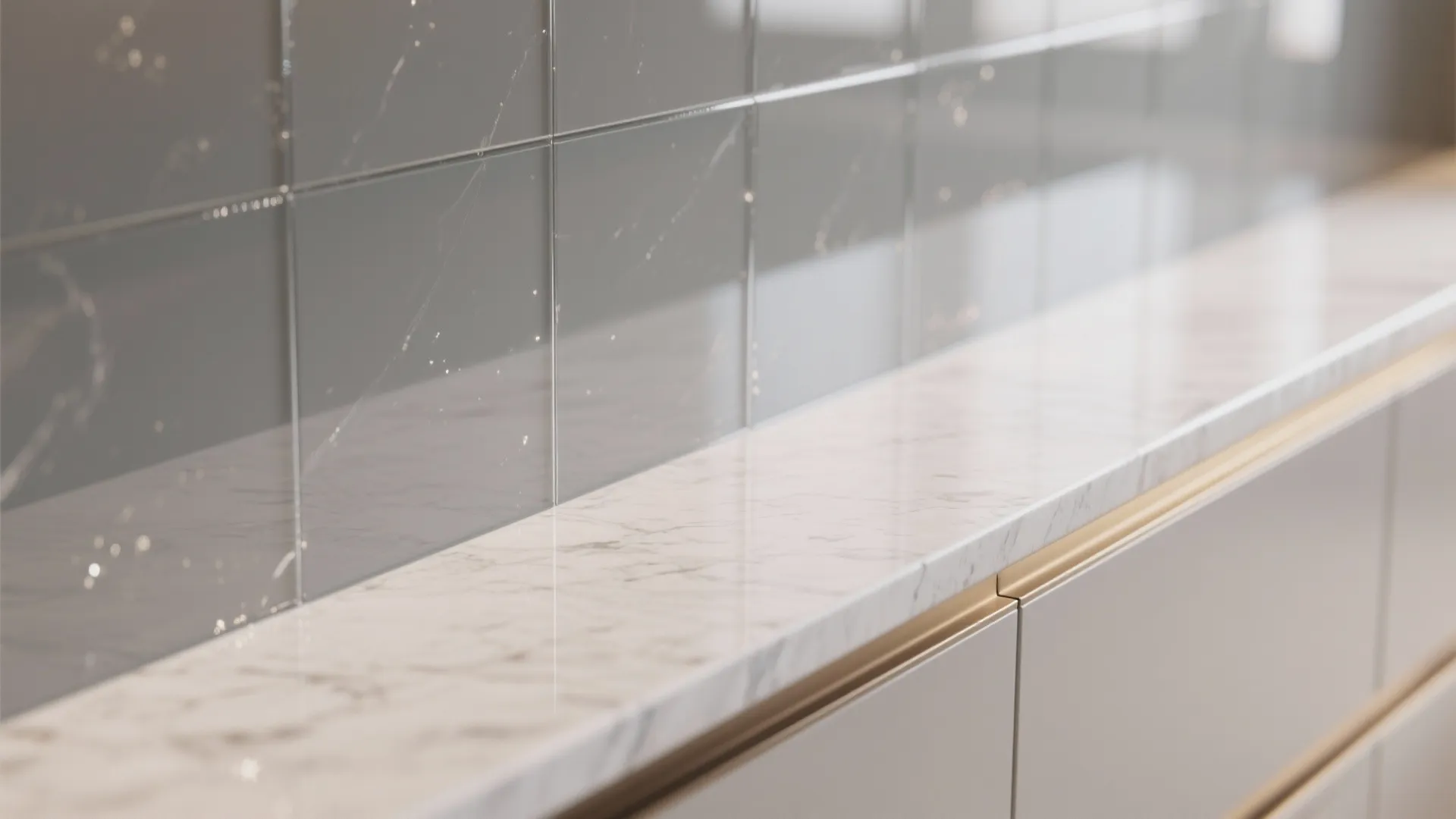 Light-enhancing glass backsplash