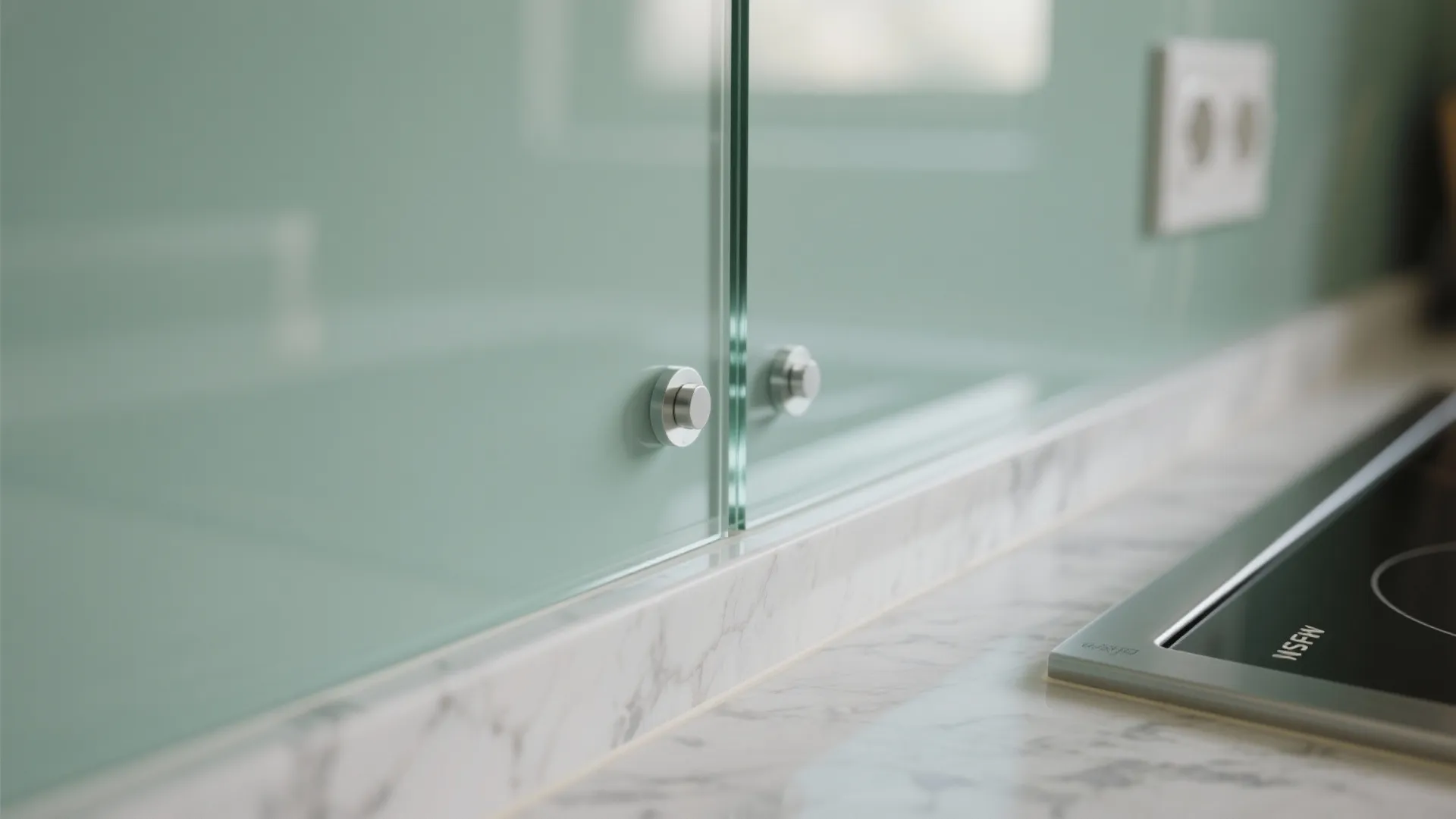 Glass backsplash for a brighter, safer cook zone