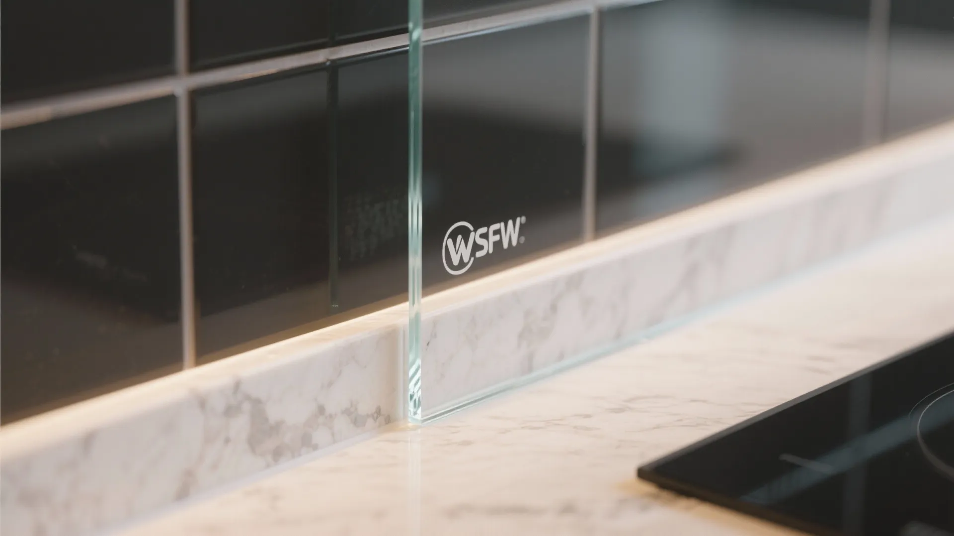 Glass Backsplash for Airy Light