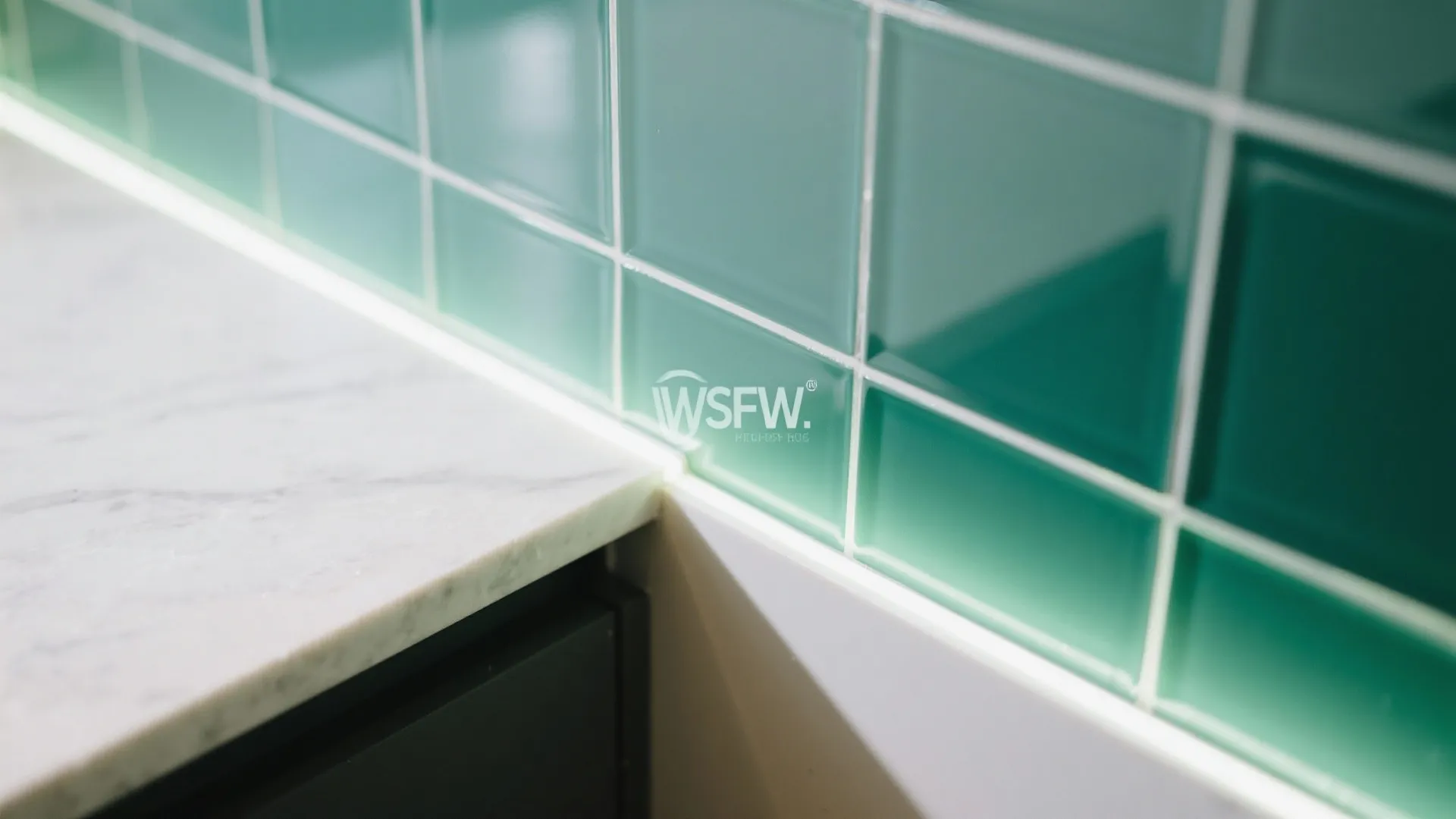 Glass Backsplash for Light and Depth