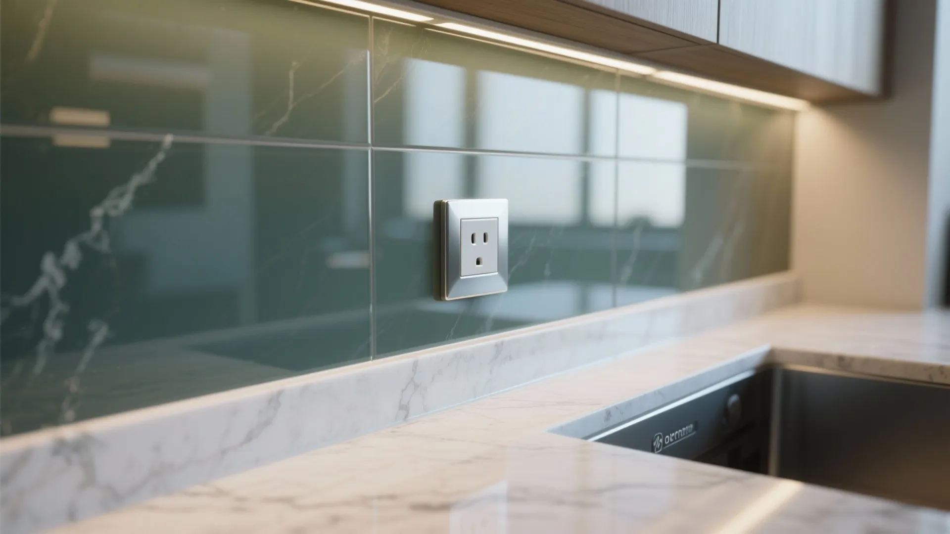Glass Backsplash for Light and Easy Cleaning