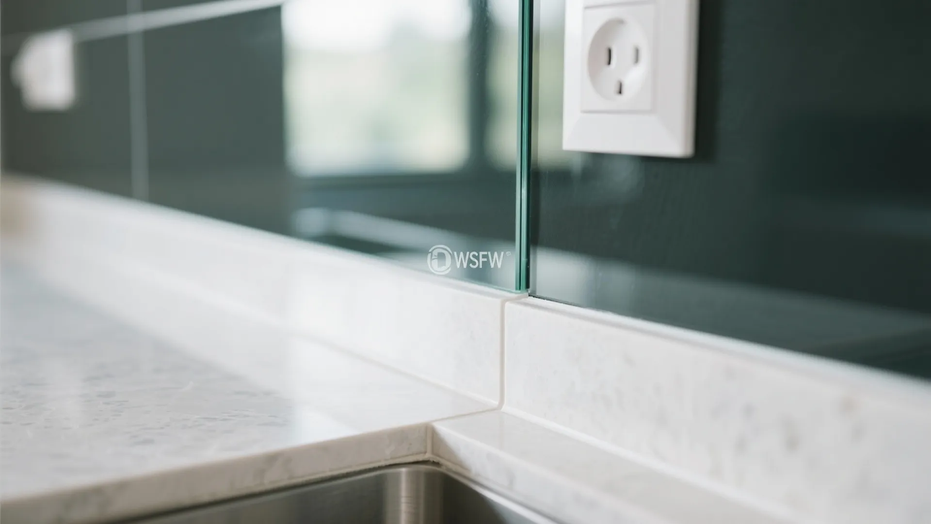 The airy feel of a glass backsplash