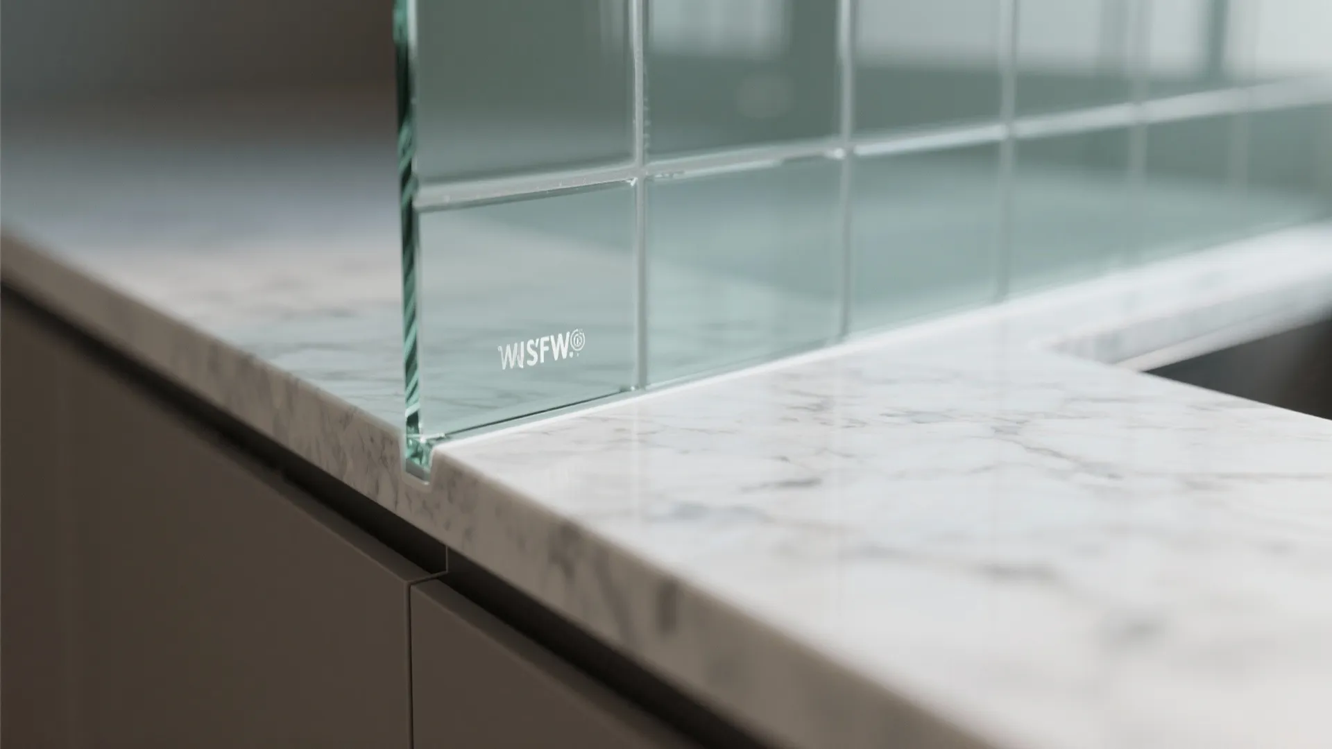 Glass Backsplash for Airy Reflections