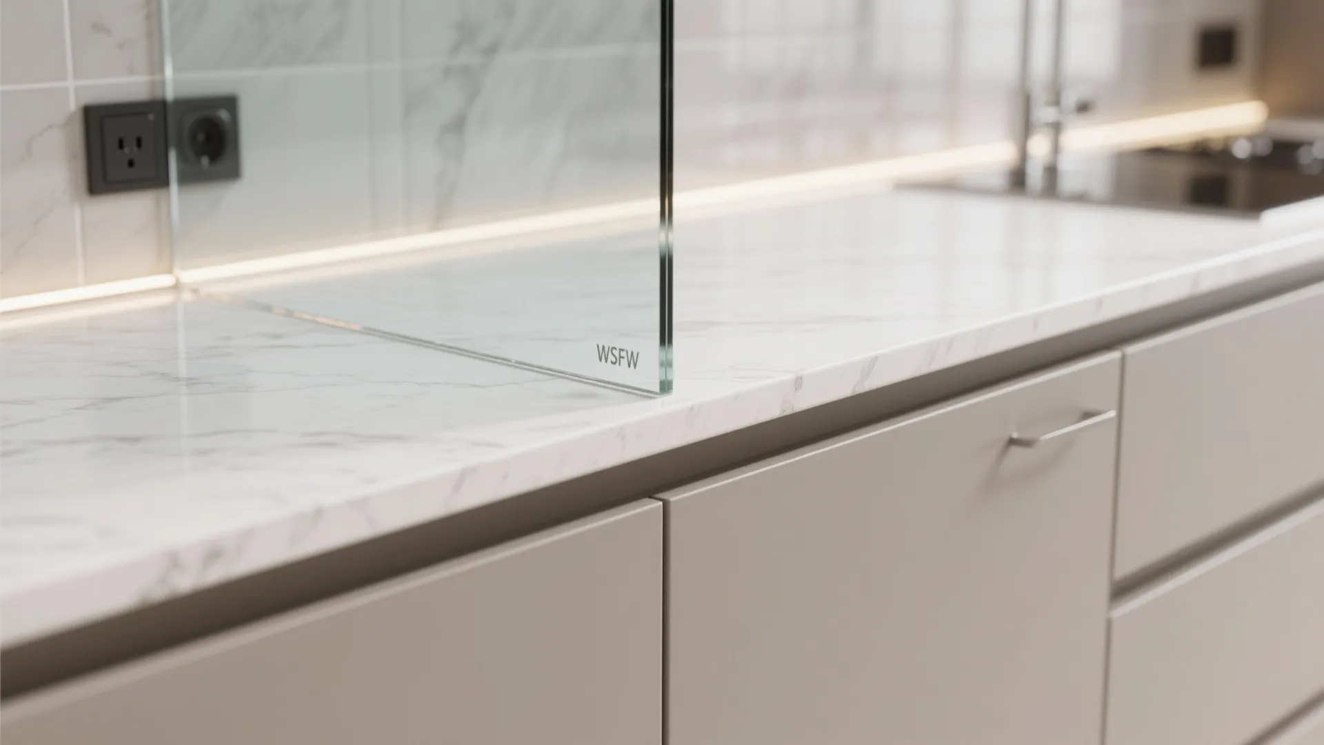 Glass Backsplash to Boost Light and Depth