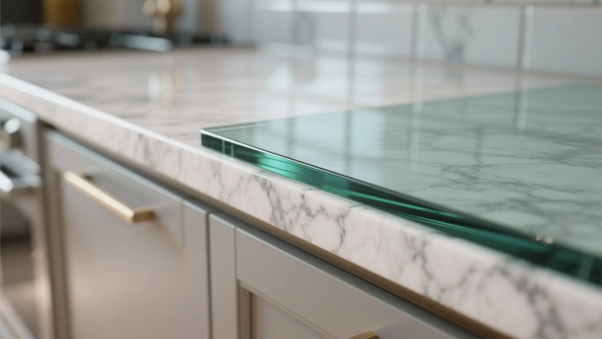 Glass Backsplash for Light and Easy Cleanup