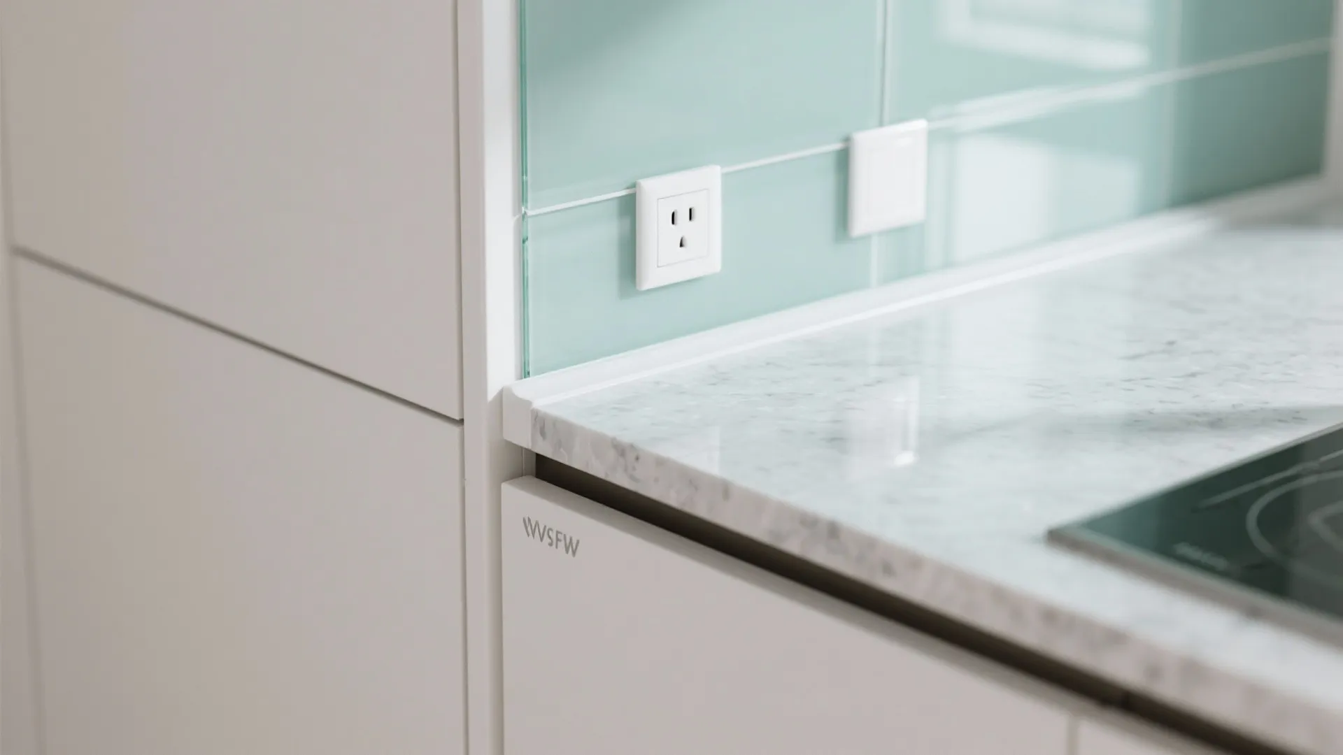 Glass backsplash for brighter, easy-clean kitchens