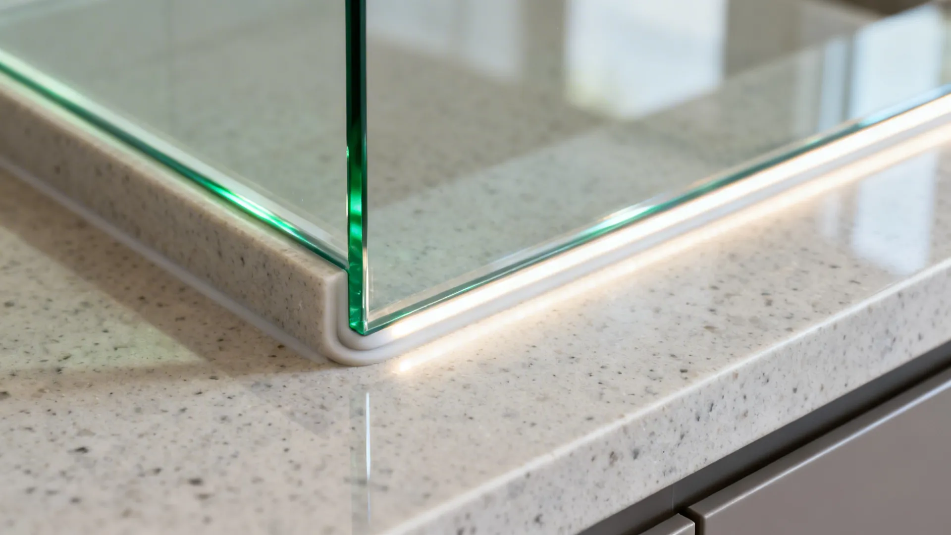 Glass Backsplash for Light, Depth, and Easy Cleaning
