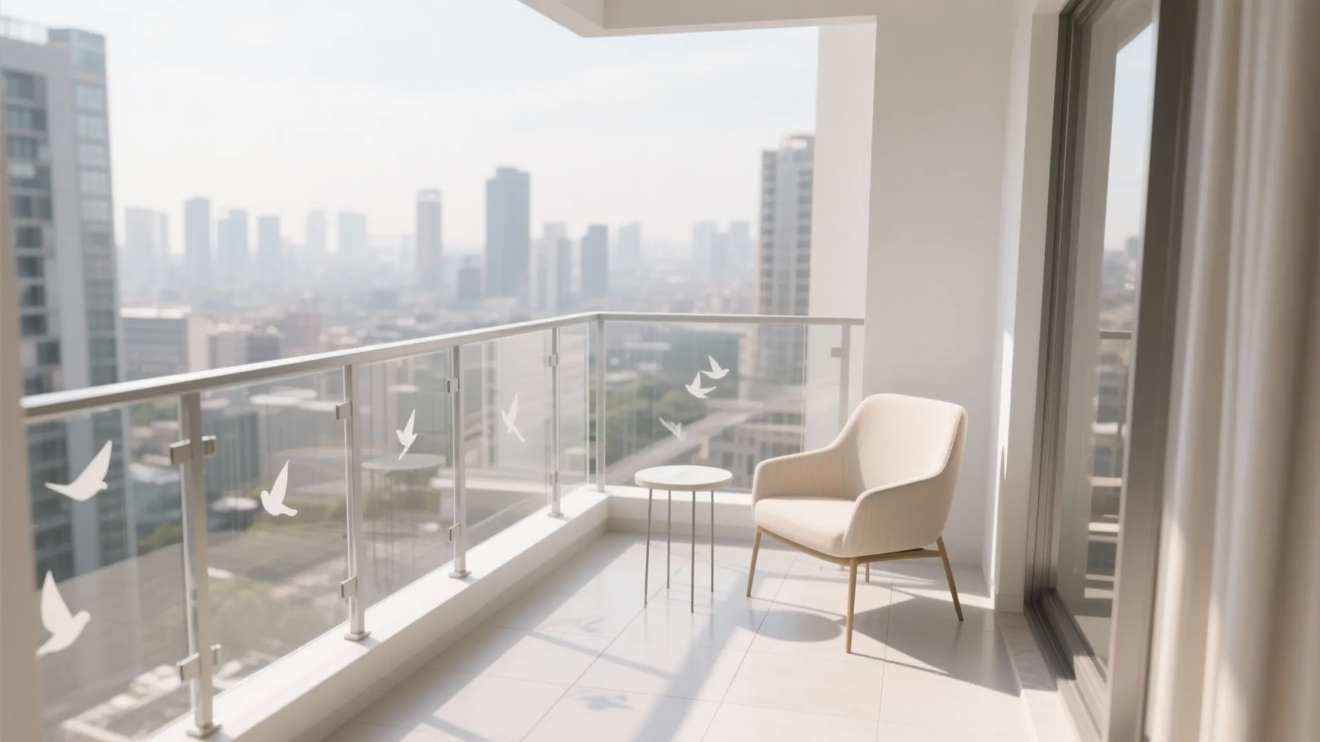 Glass Balustrade and a Light, Low-Contrast Palette