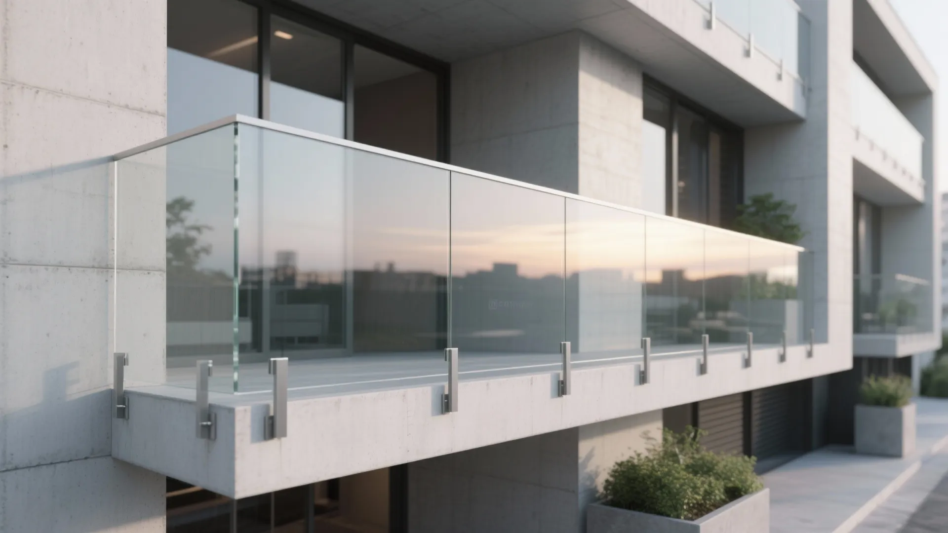 Glass-paneled railings for an airy feel