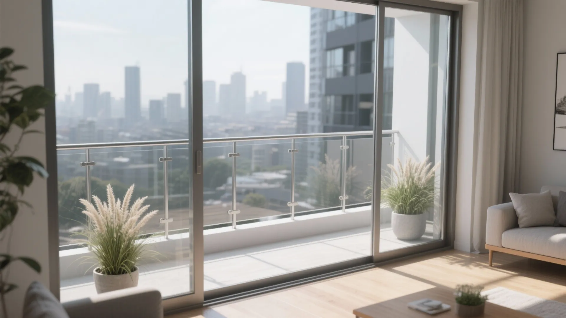 Minimalist railings and clear balustrades for openness