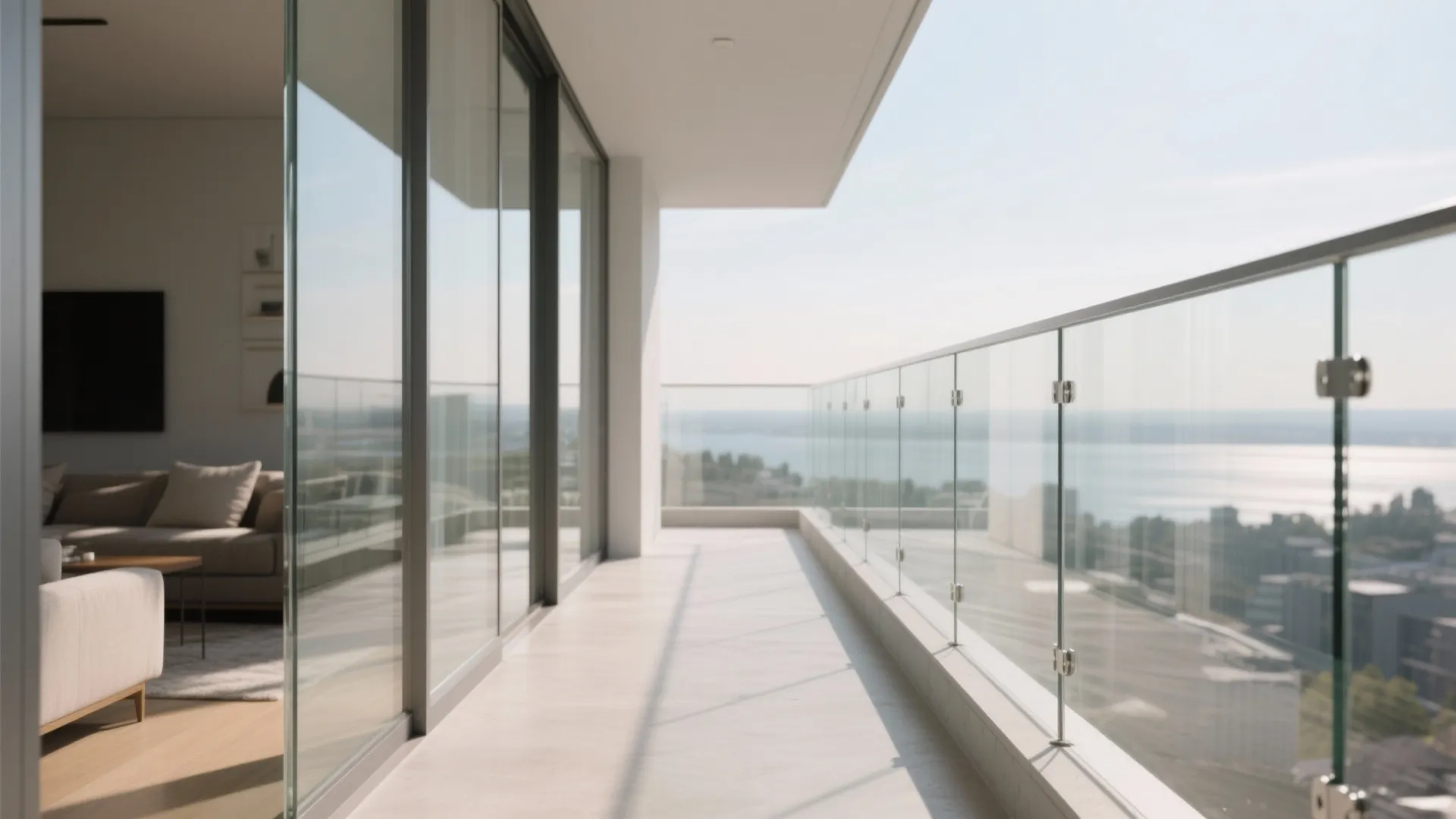 2) Frameless Glass Balustrade with a Low-Profile Cap
