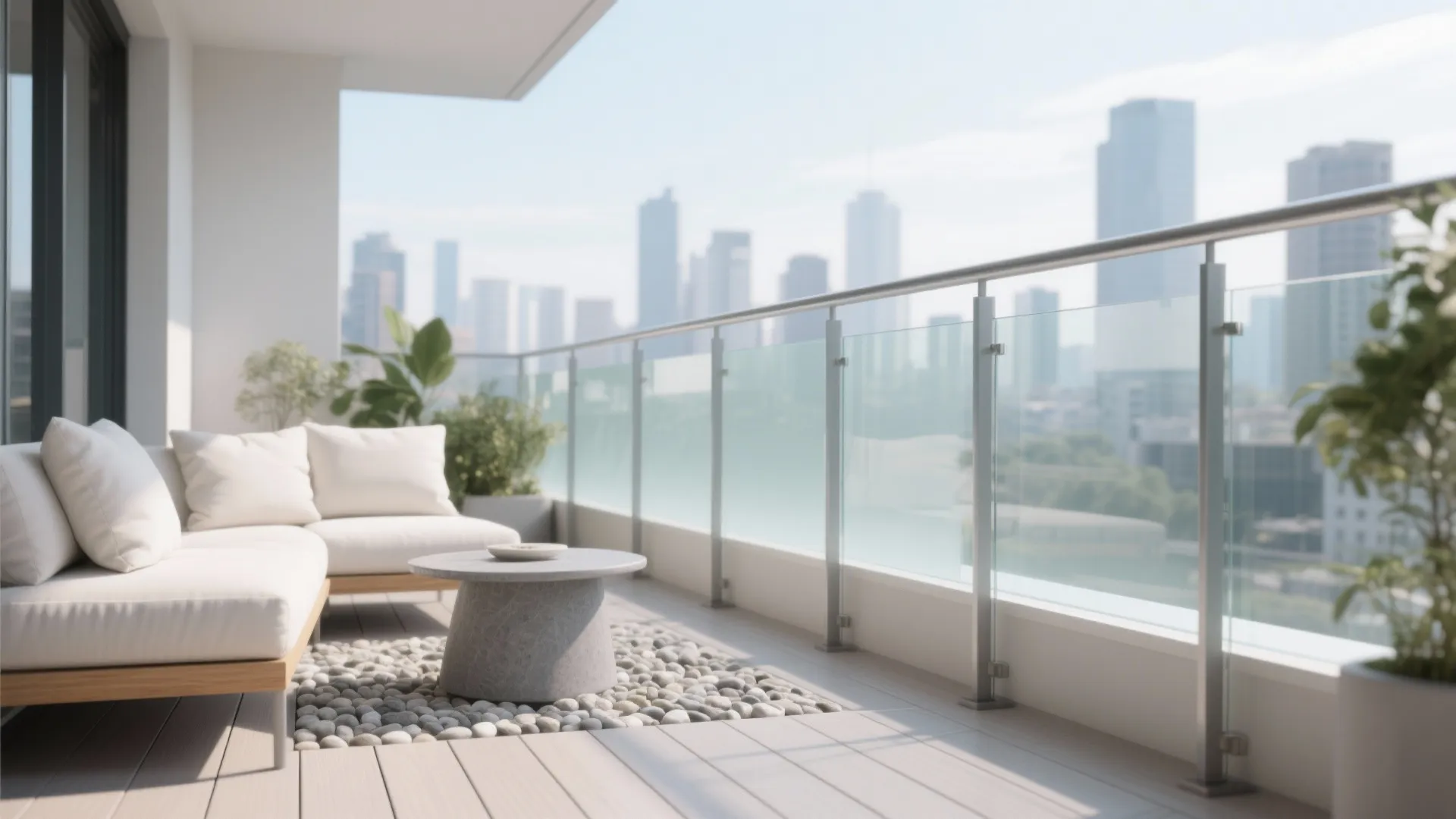 Glass Balustrade and Light Palette for Airiness