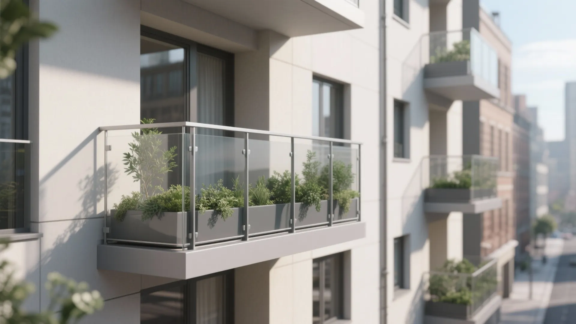 Minimalist Rails with Integrated Greenery