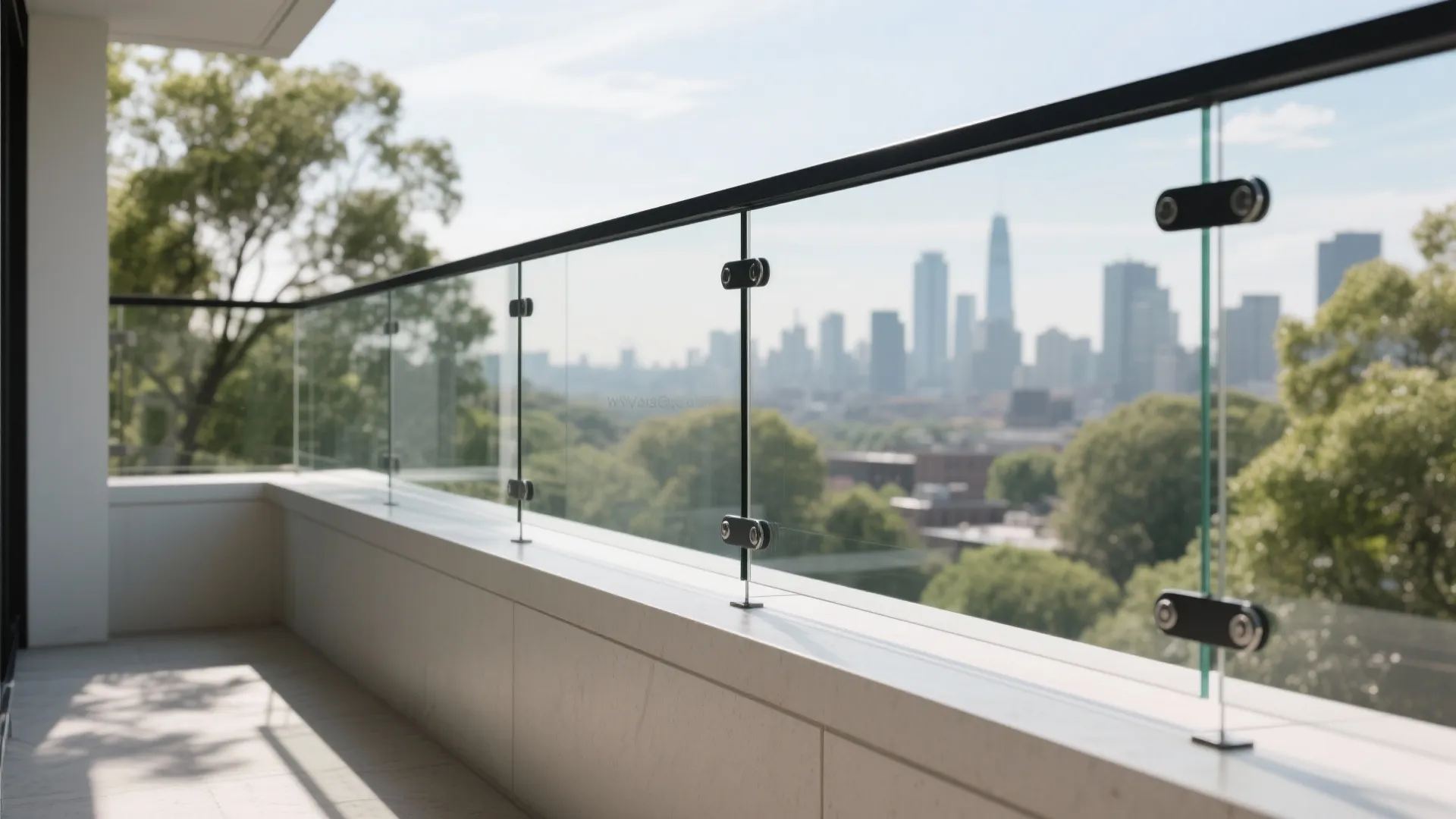 Frameless Glass and Slim Steel Rails