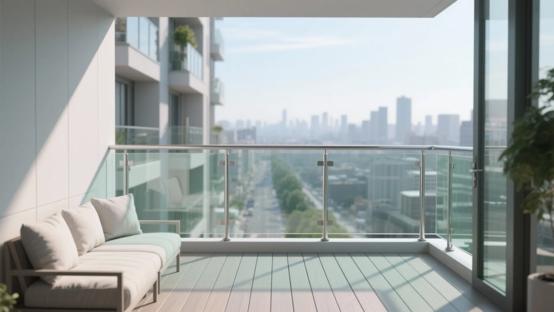 See-Through Railings and Light Materials