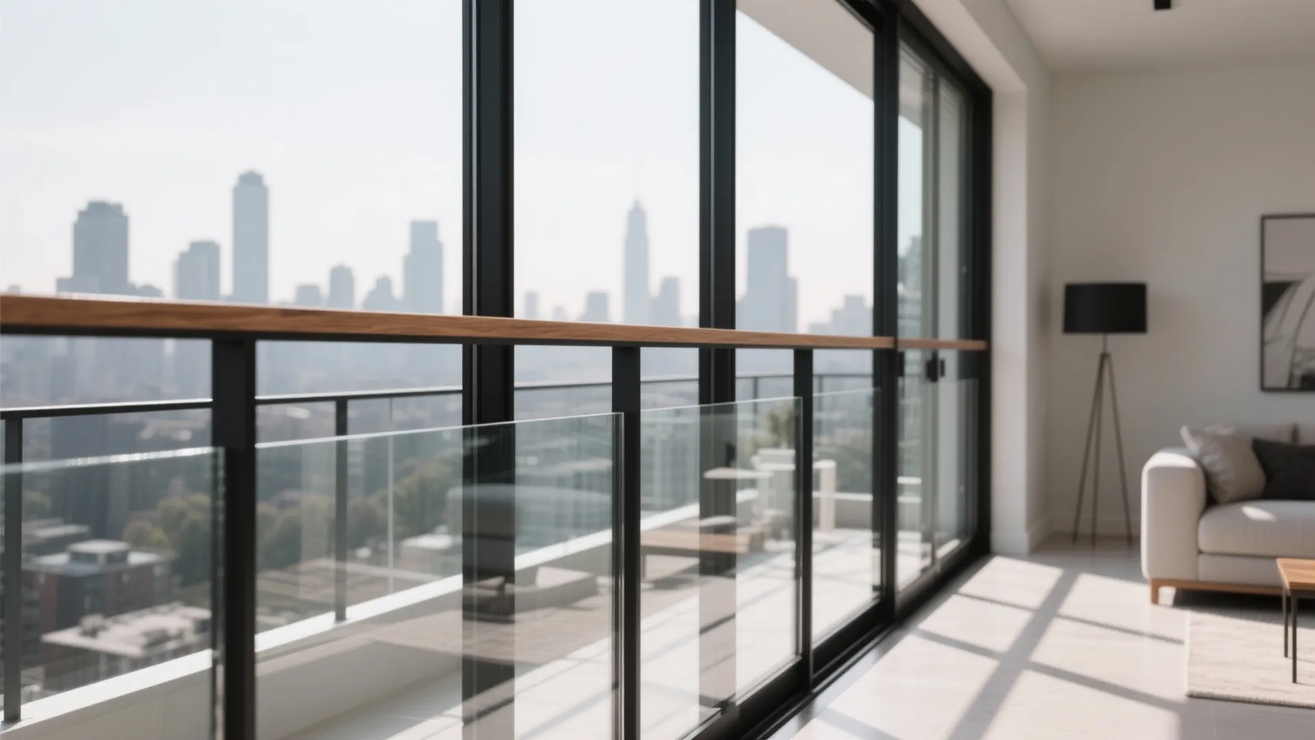 Steel Railings with Glass Infill for Maximum Light