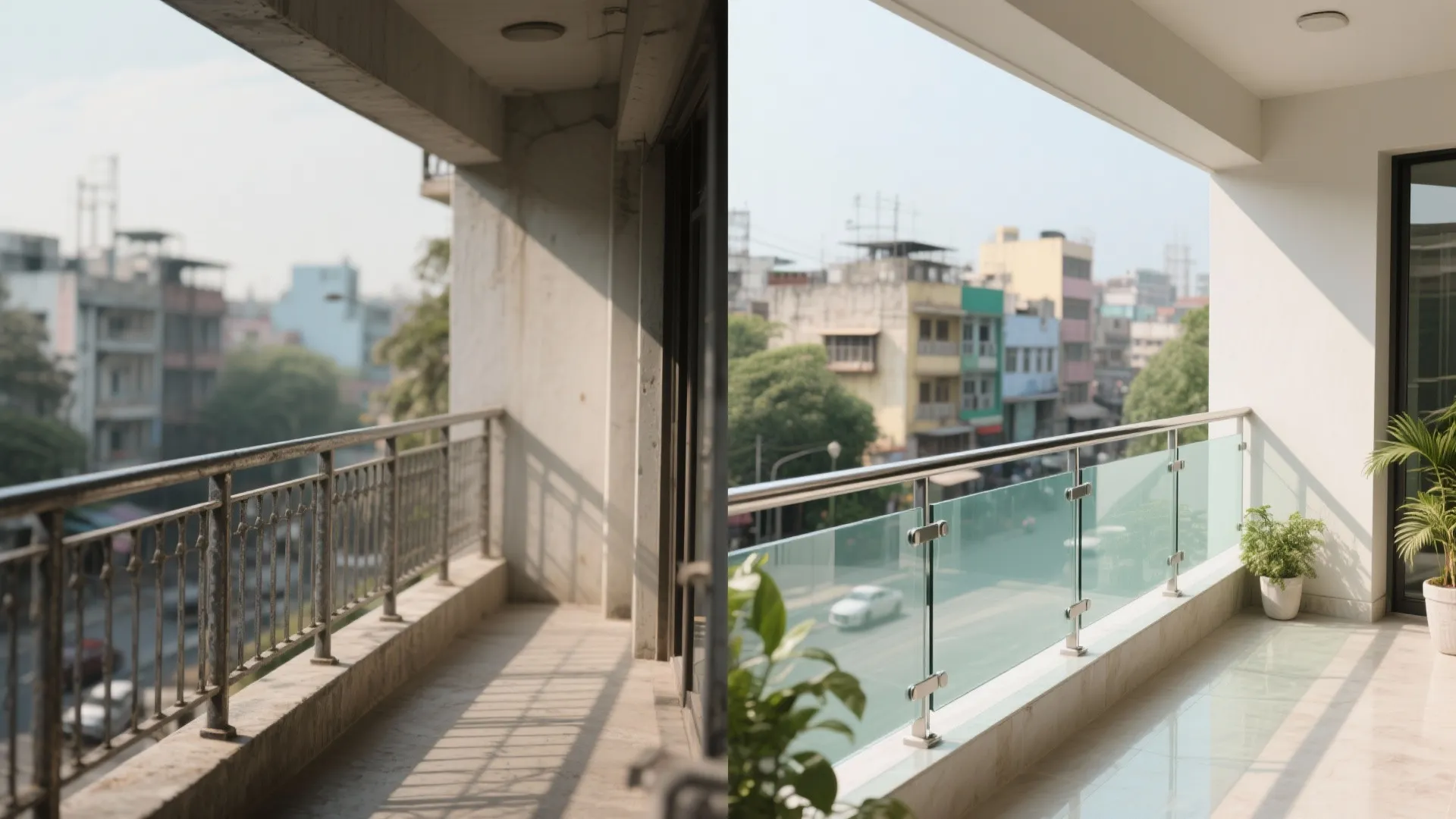 The airy feel of a glass balustrade