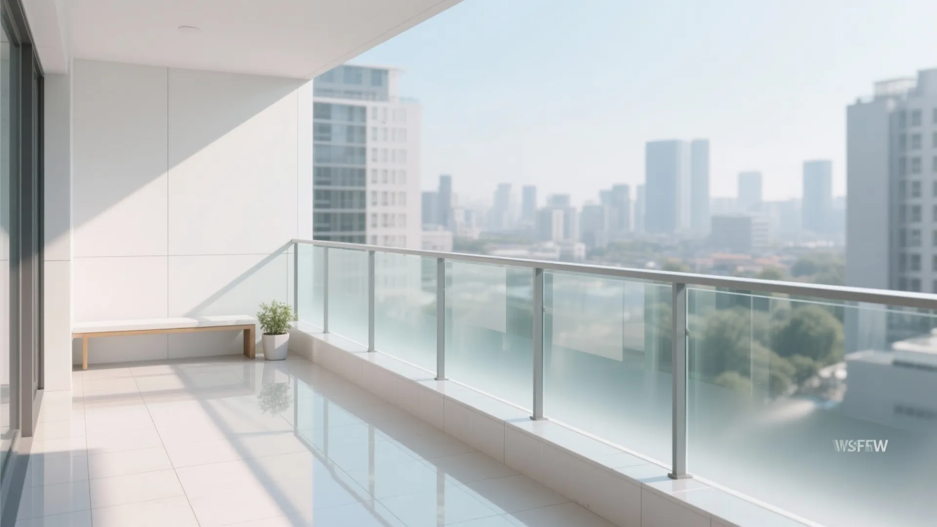 Glass Railing and Light-Boosted Backdrops