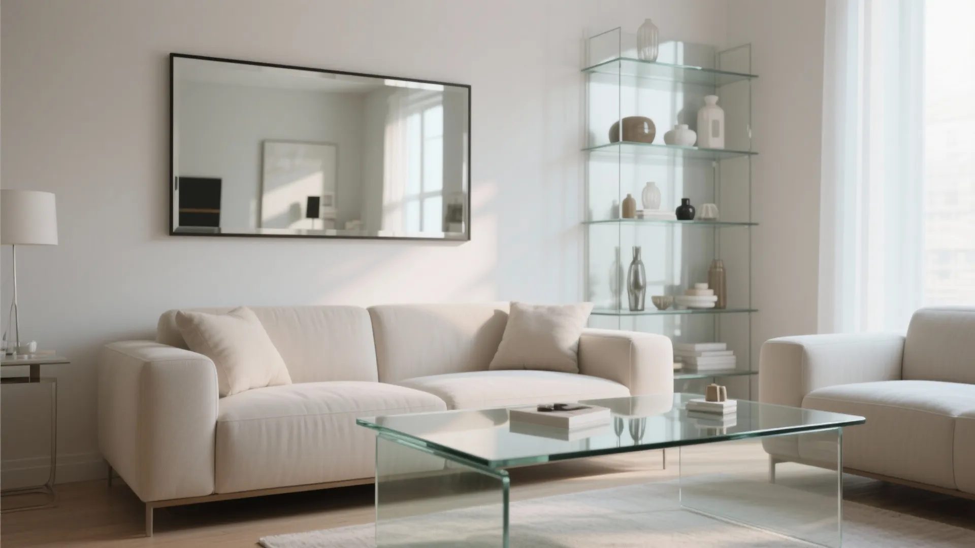 2. Glass and Reflective Surfaces to Increase Perceived Depth