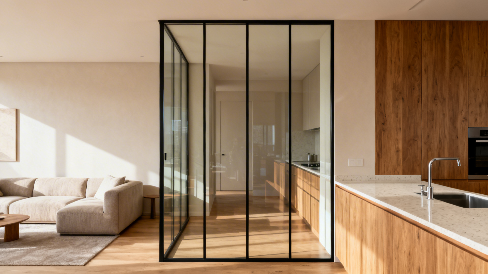 Small Open Plan? Kitchen and Living Room Partition Designs