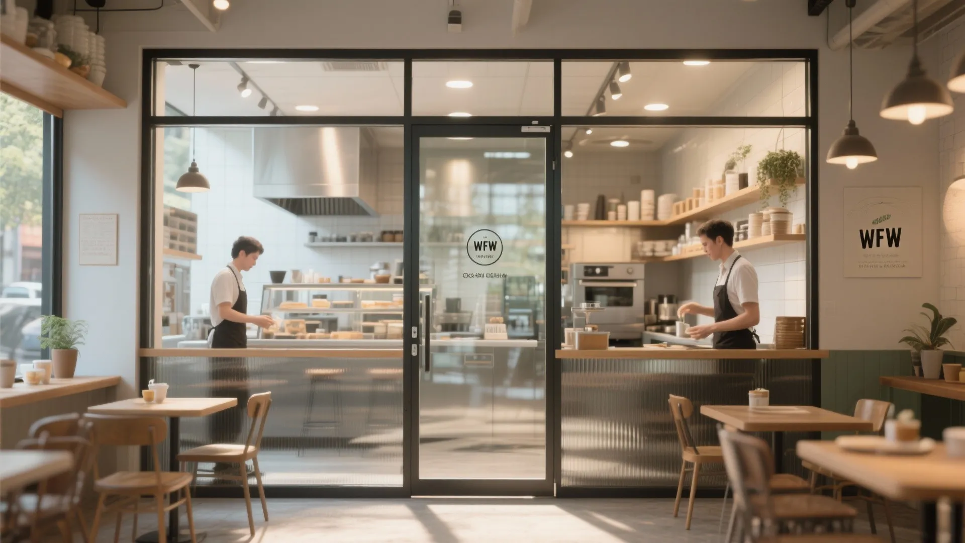 5. Transparent tempered glass doors to open up sightlines