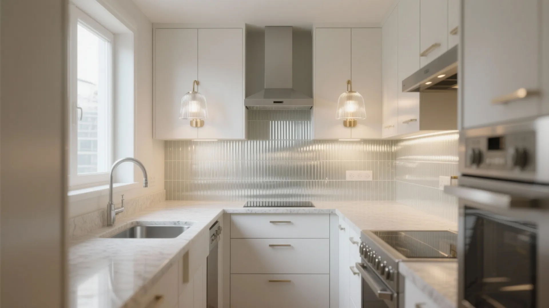 2) Glass Shades to Amplify Brightness and Depth