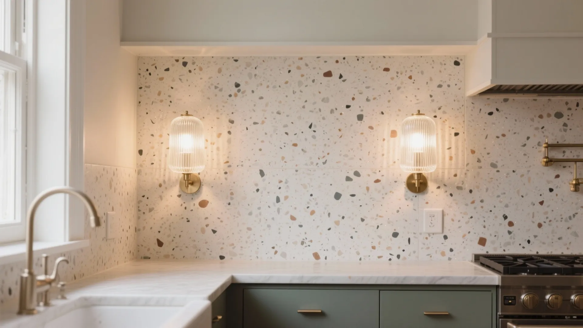 Glass shades that open up tight kitchens