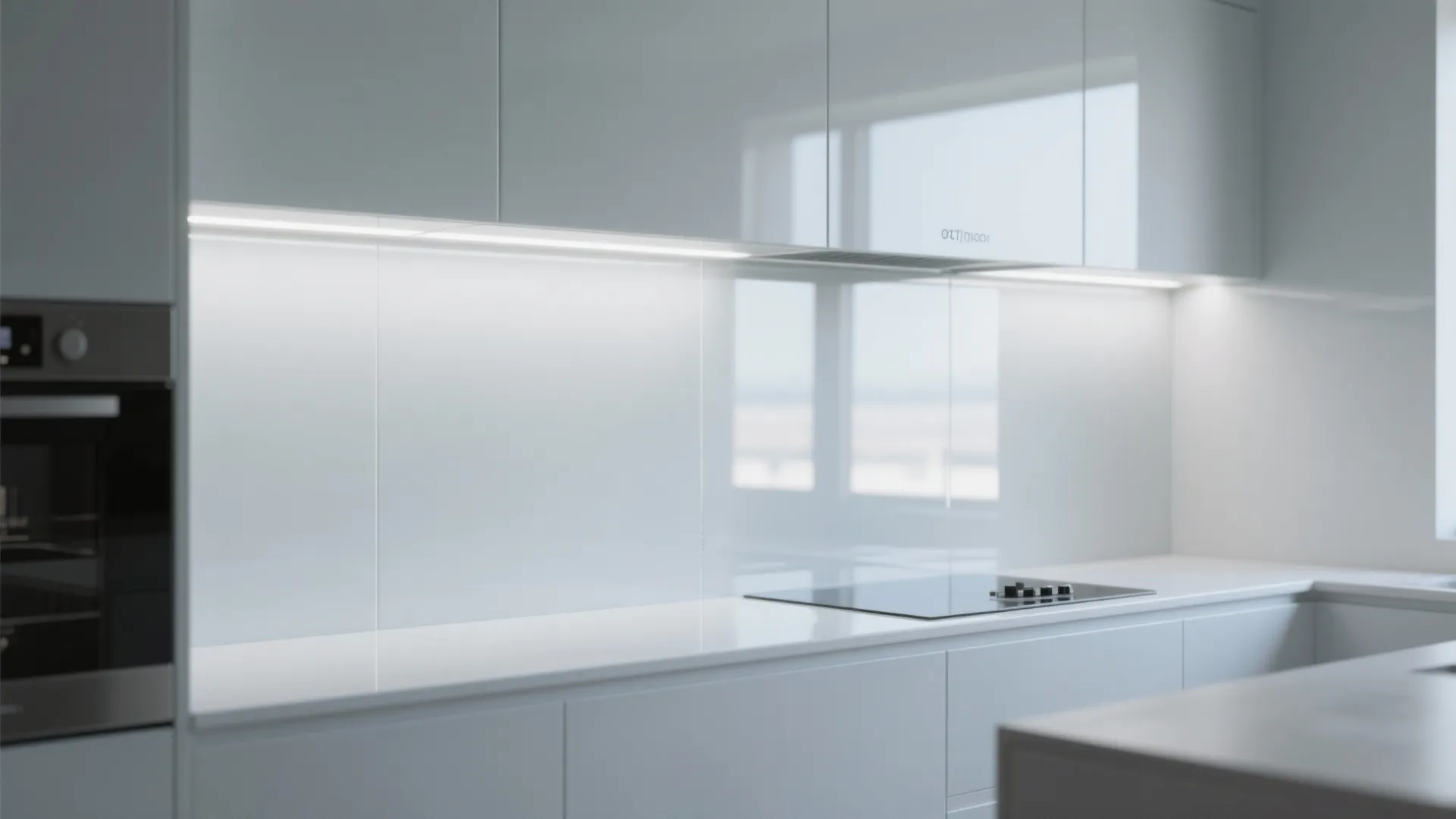 5. Glass Sheet Backsplash