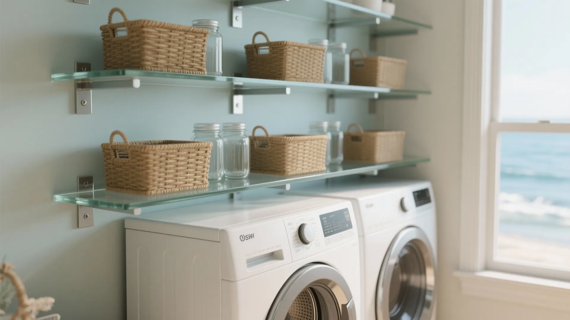 Glass-panel Shelving and Open Machine Display