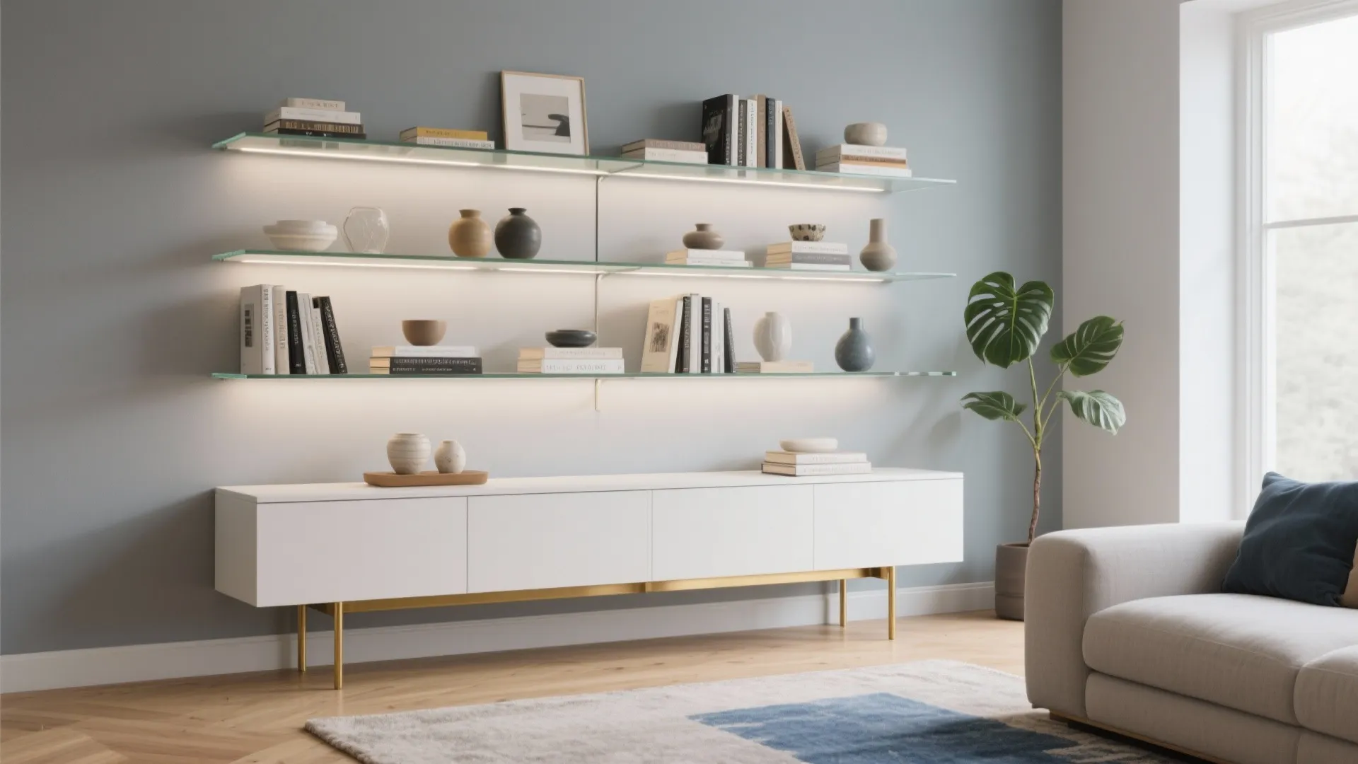 Glass Shelves for Living Room: Elegant Storage Solutions: 1 Minute to Sleek Style—Upgrade Your Living Room Instantly with Glass Shelves