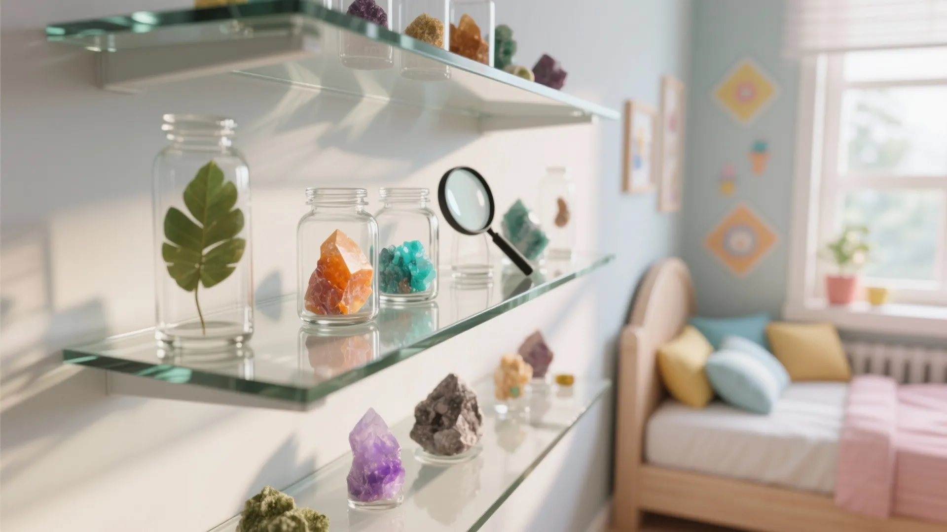Tip 2: Glass Display Shelves for Specimens