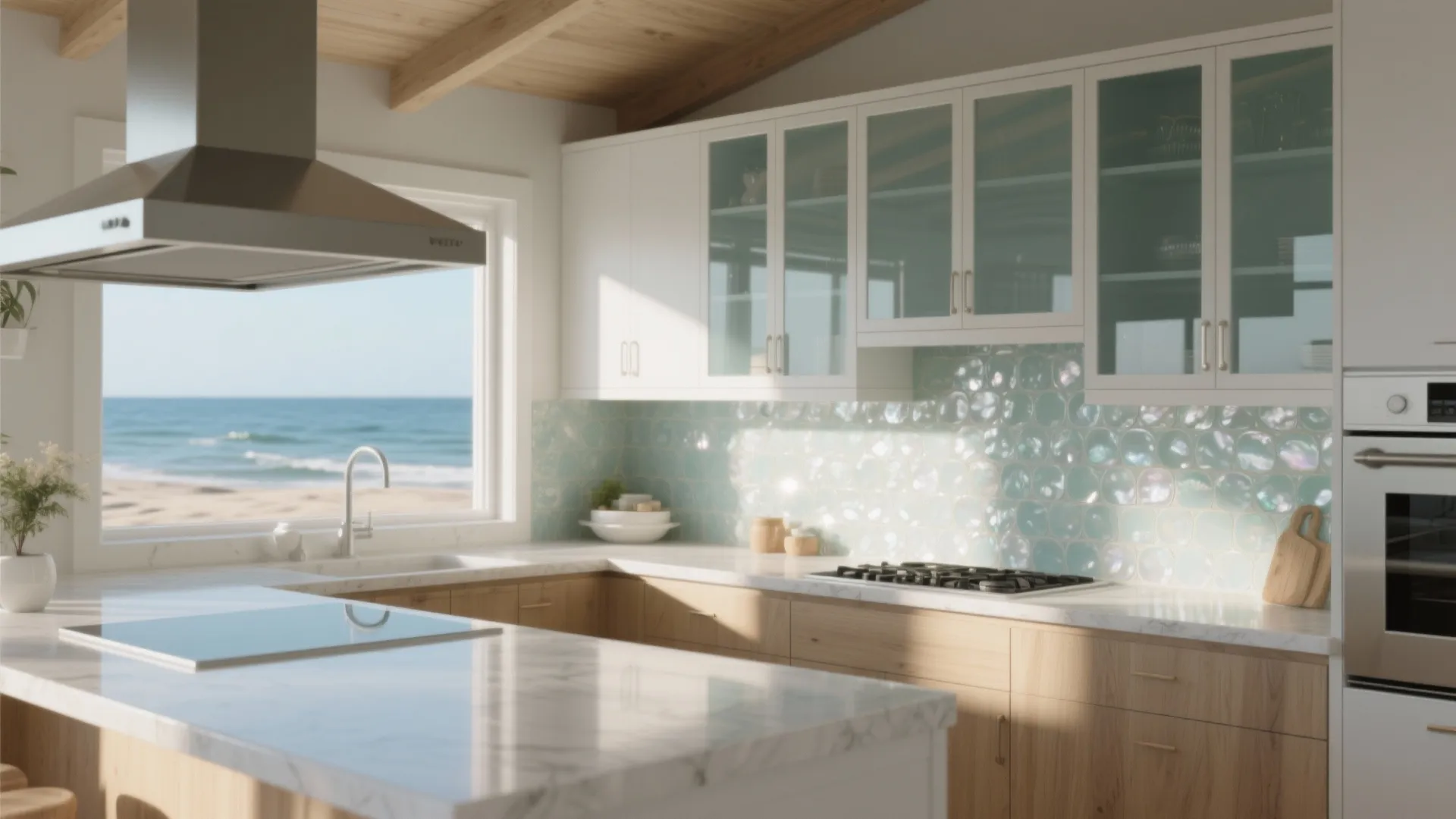 3) Light, glass, and shine to bounce the view