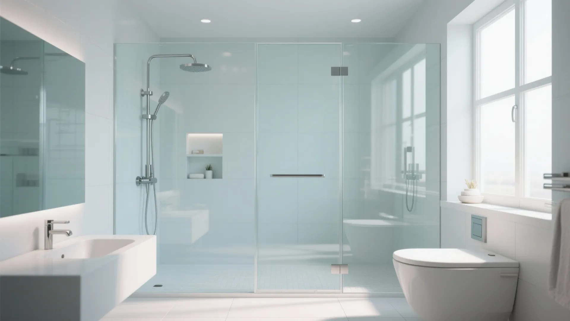 Glass shower enclosures