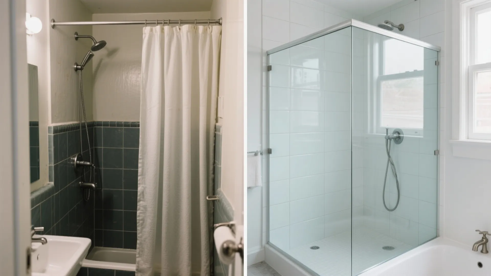 A Clear Glass Shower and Light Tiles for an Airy Feel