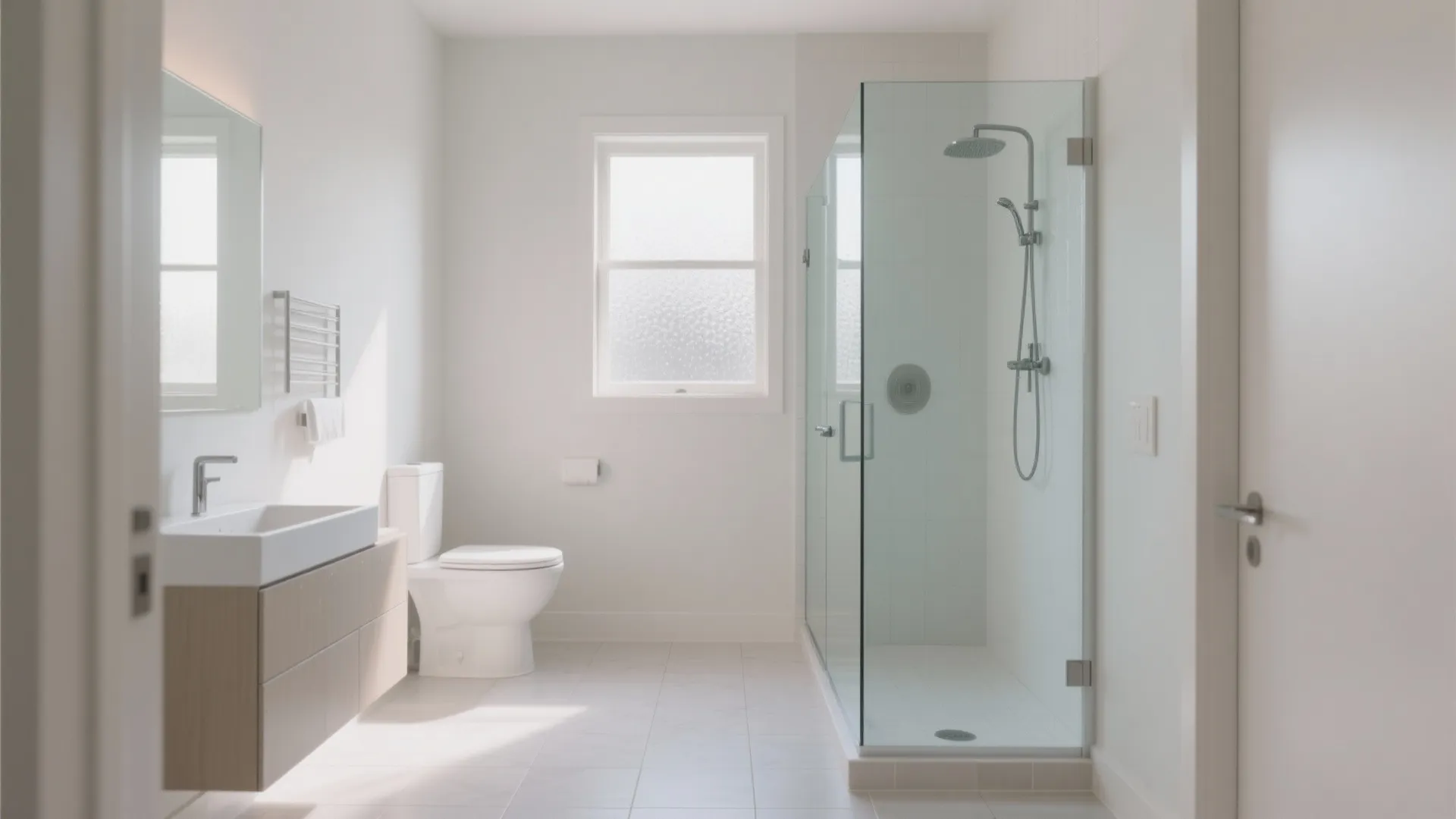 4. Install Glass Shower Doors Instead of Curtains