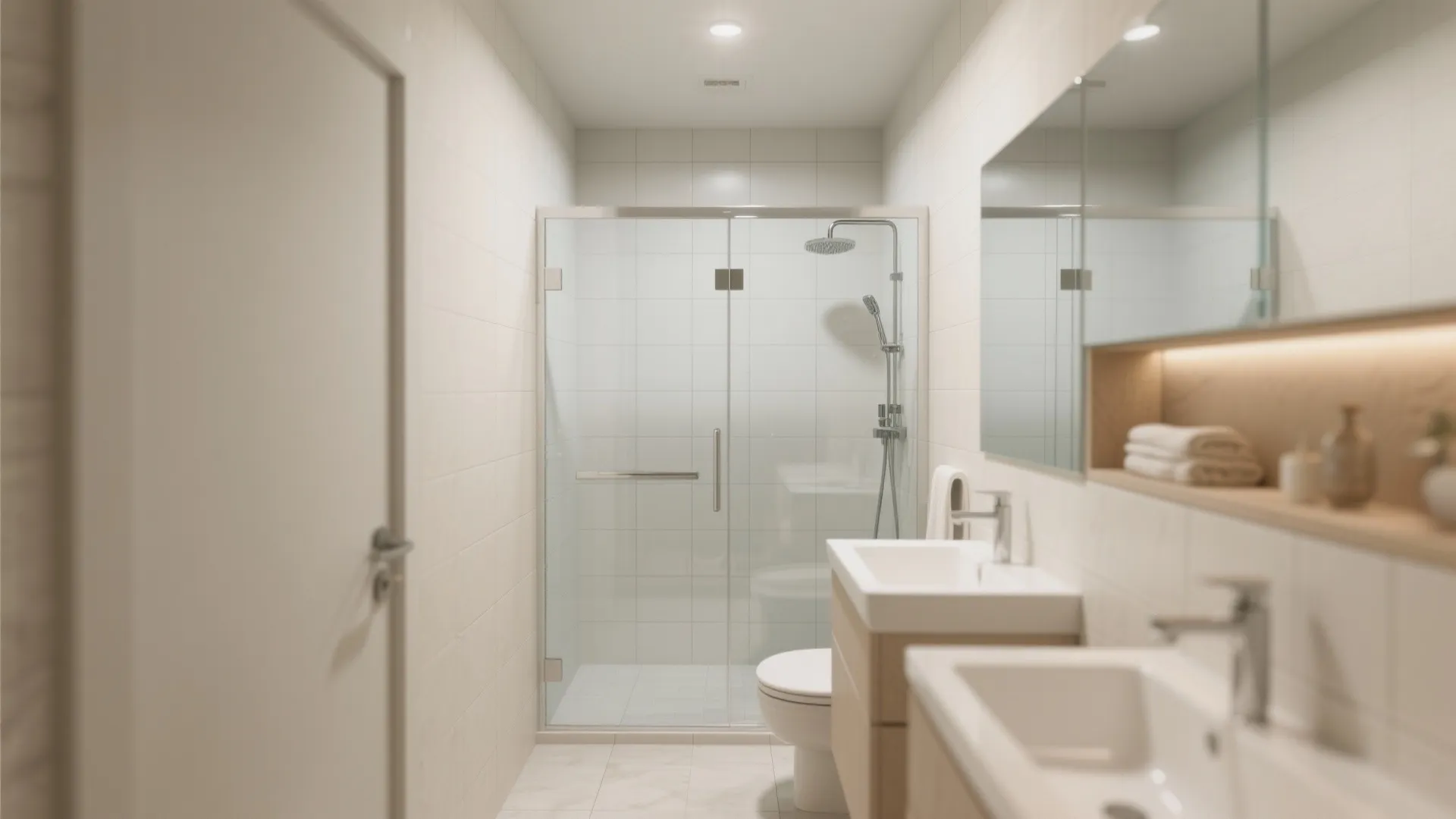 5. Use Glass Shower Panels