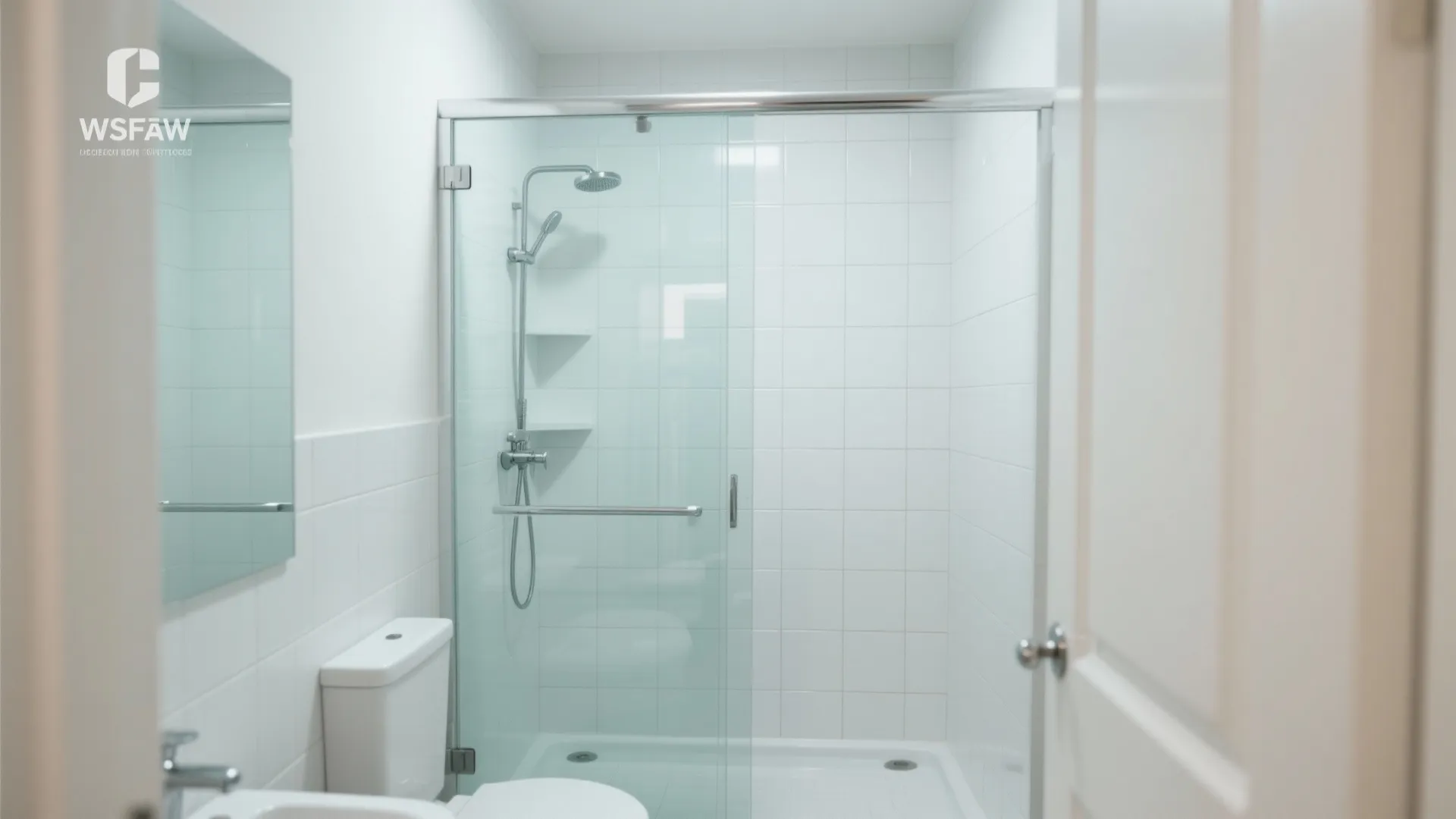 9. Use Glass Shower Doors